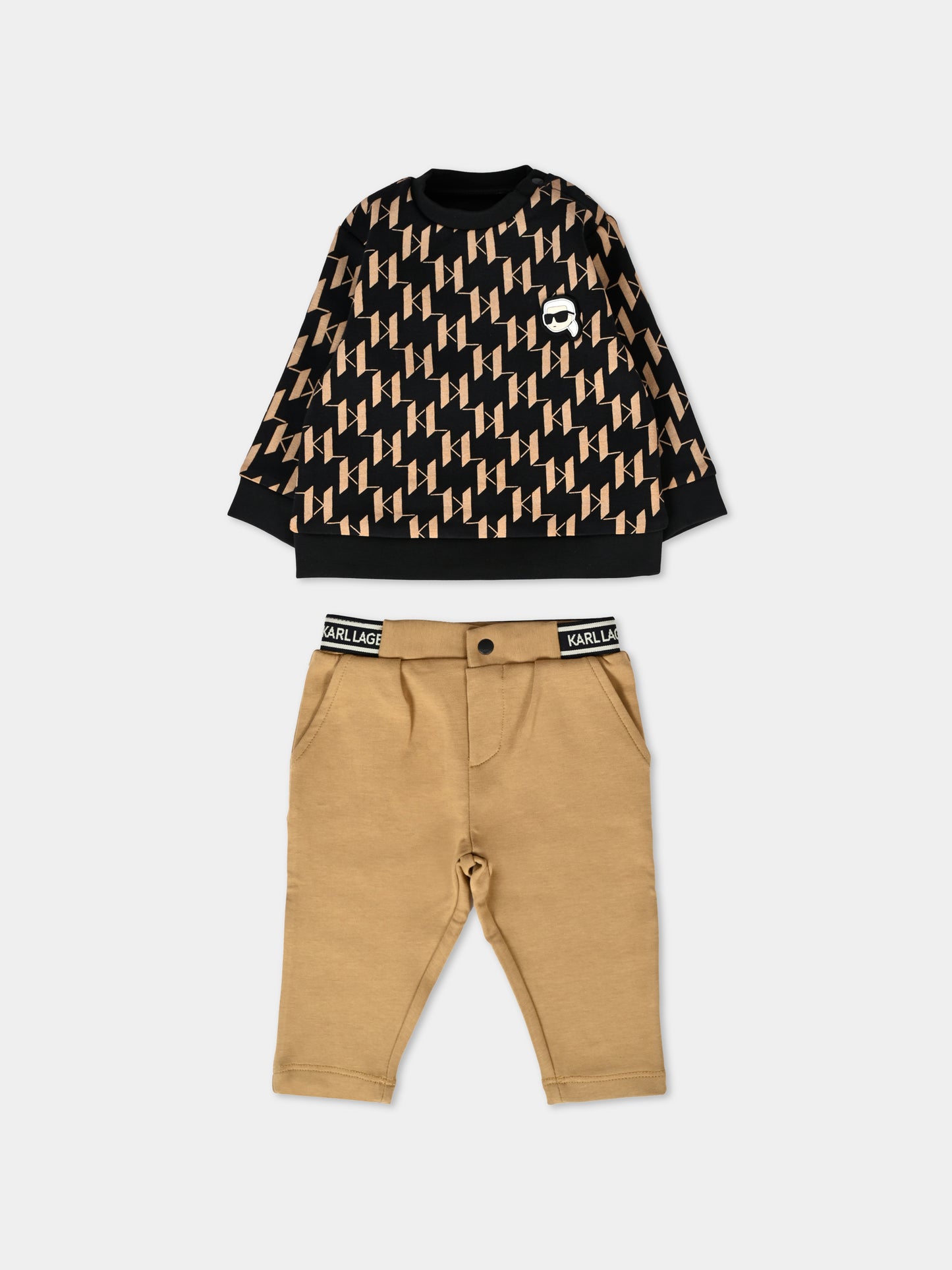 Completo multicolor per neonato con logo all over,Karl Lagerfeld Kids,Z30293 239