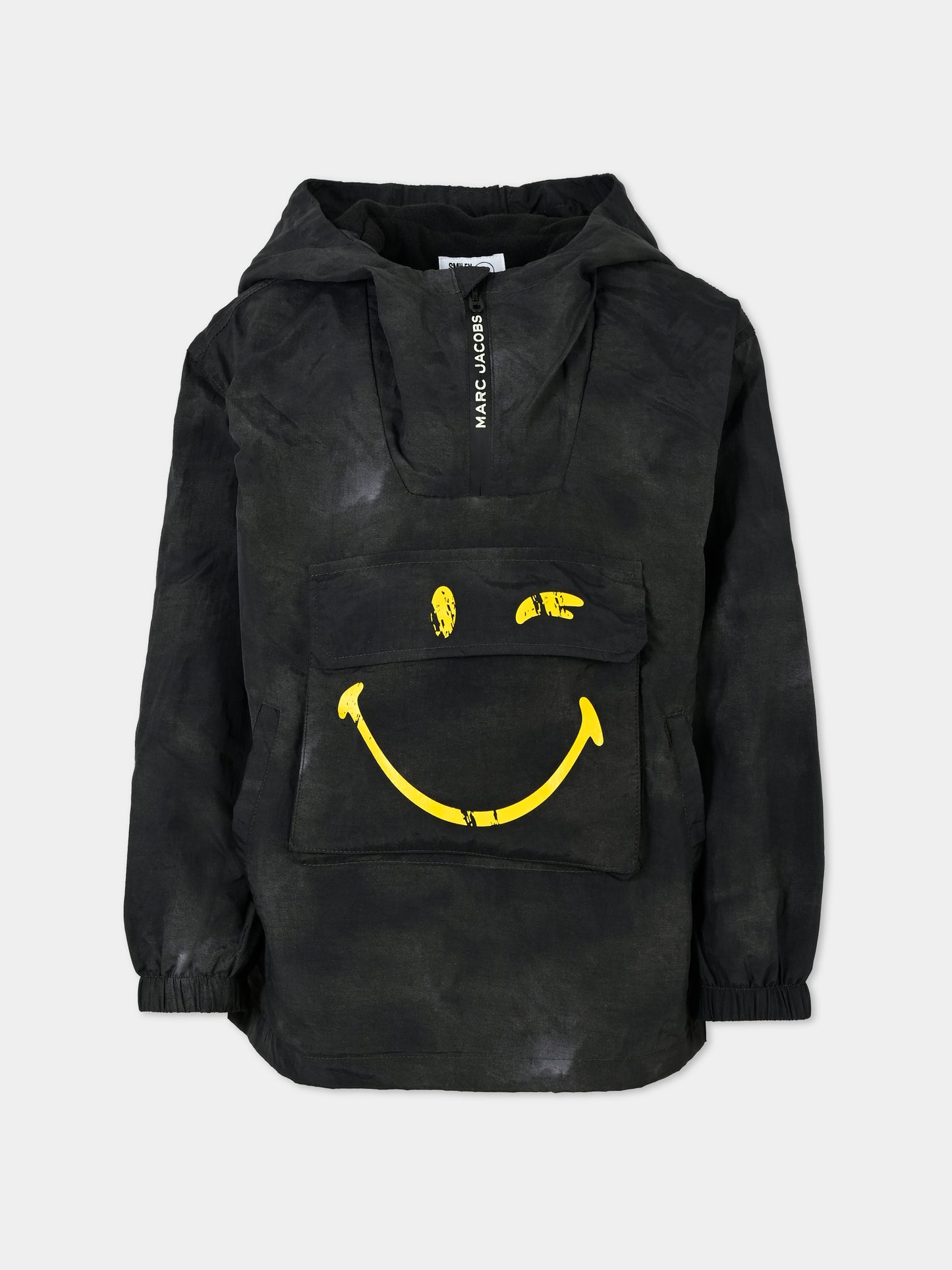 Giacca a vento nera per bambino con smile,Marc Jacobs,W60298 09B