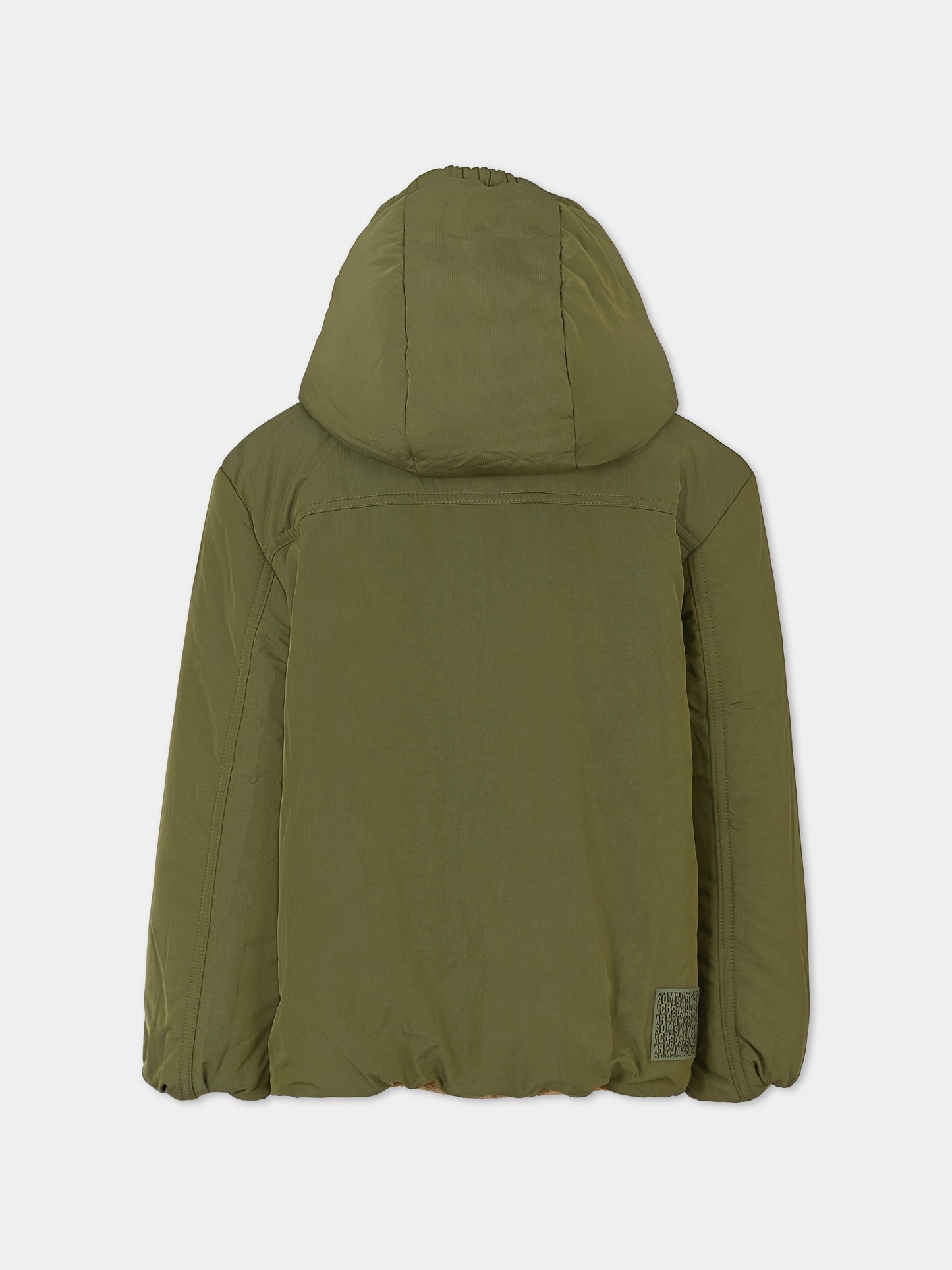 Piumino reversibile beige per bambino con logo,Marc Jacobs,W60306 230