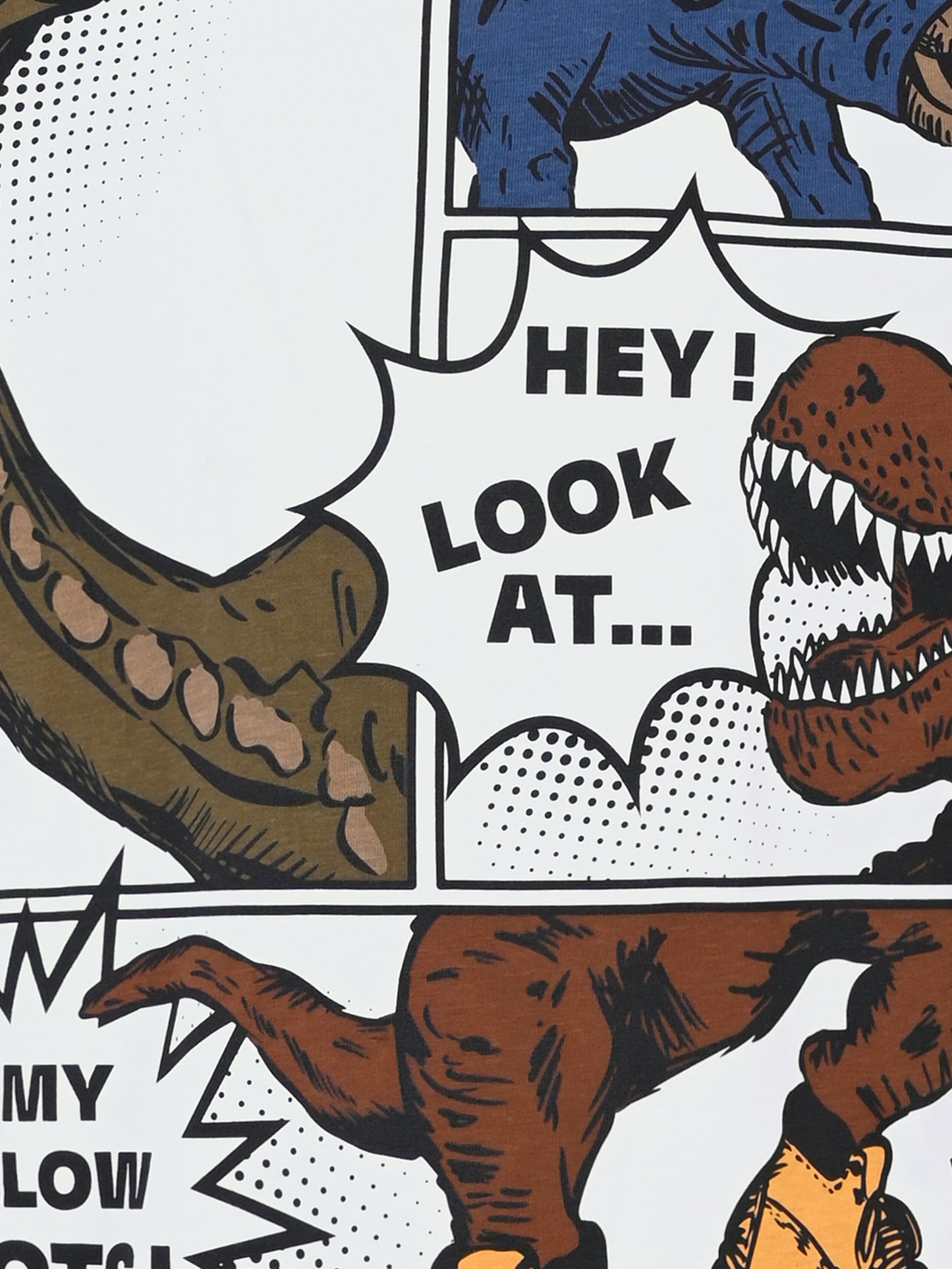 T-shirt bianca per bambino con dinosauri,Timberland,T60295 10P