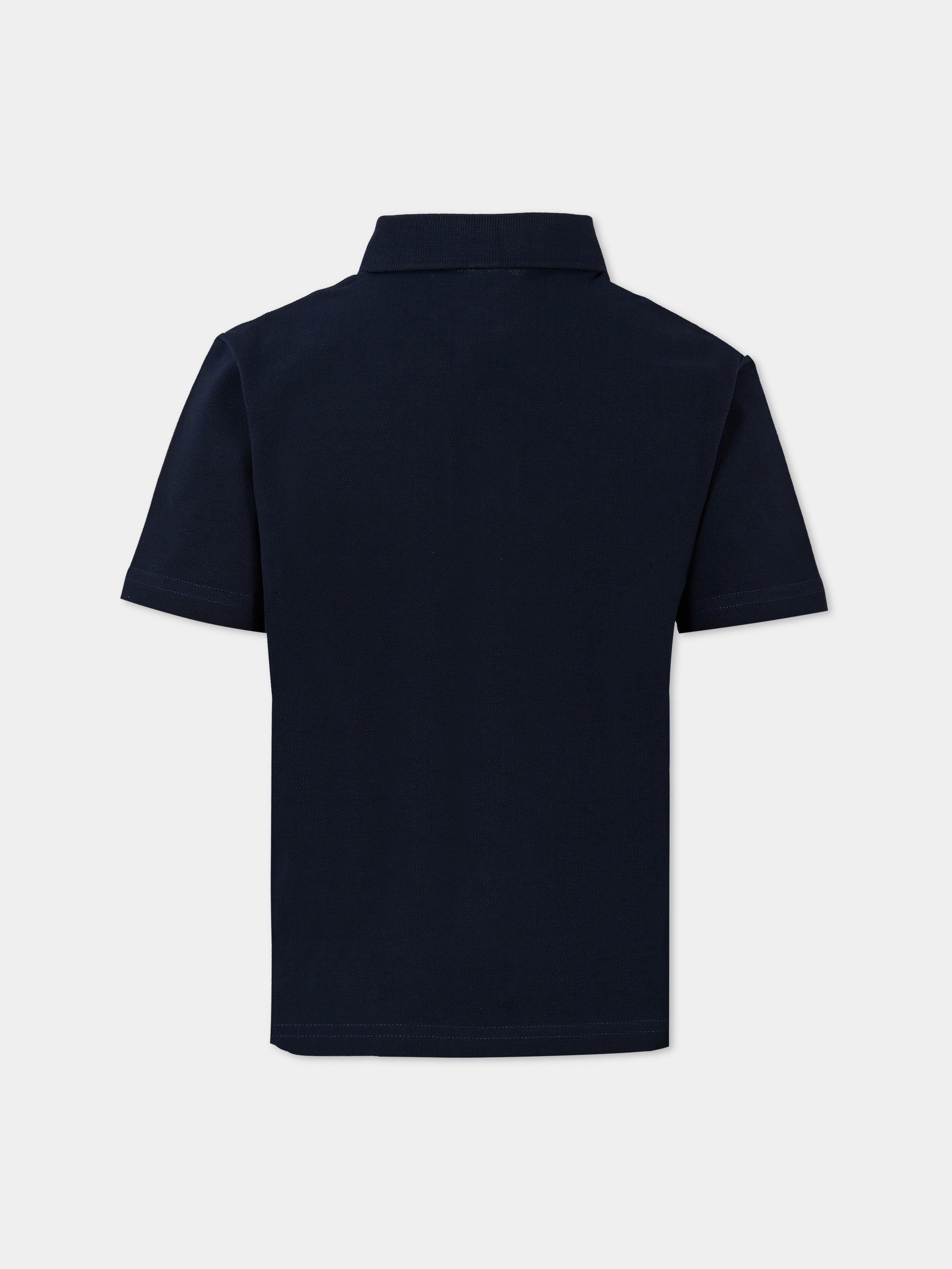 Polo blu per bambino con logo,Timberland,T60310 83D