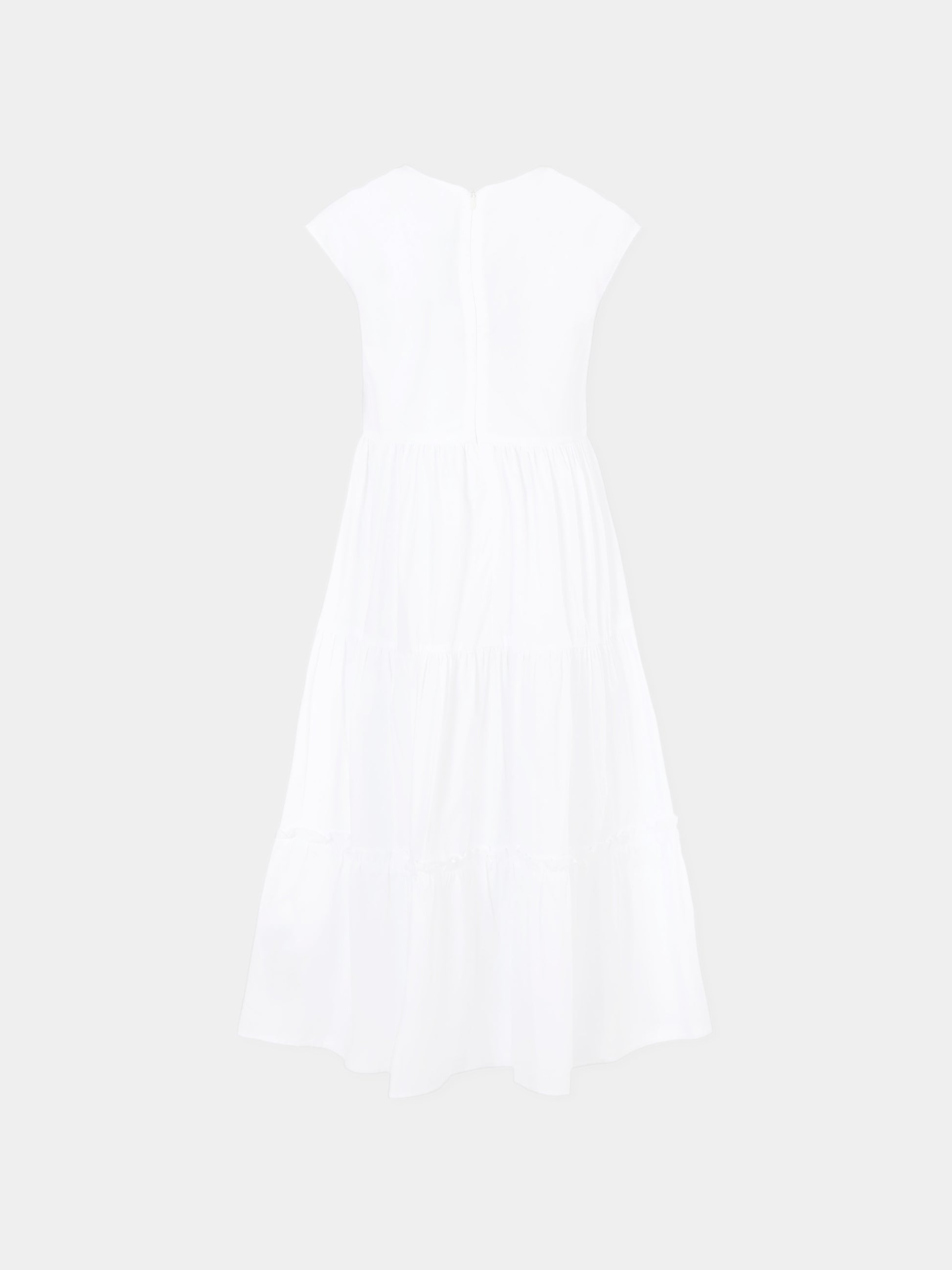 Vestito bianco per bambina con patch Teddy Bear,Moschino Kids,HAV0EF LLA12 10101