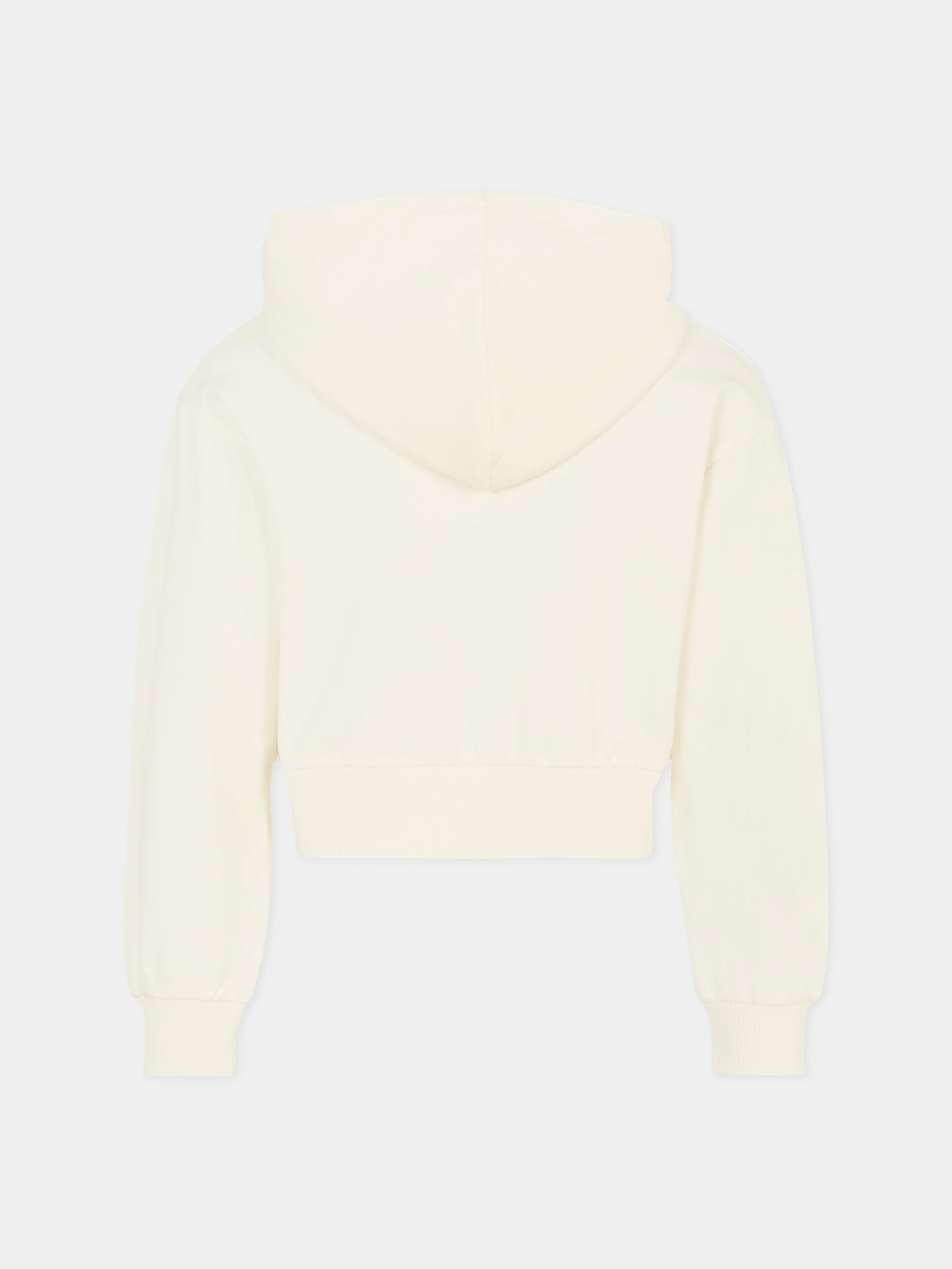 Felpa avorio per bambina con Teddy Bear e cuore,Moschino Kids,HDF06A LDA00 10062