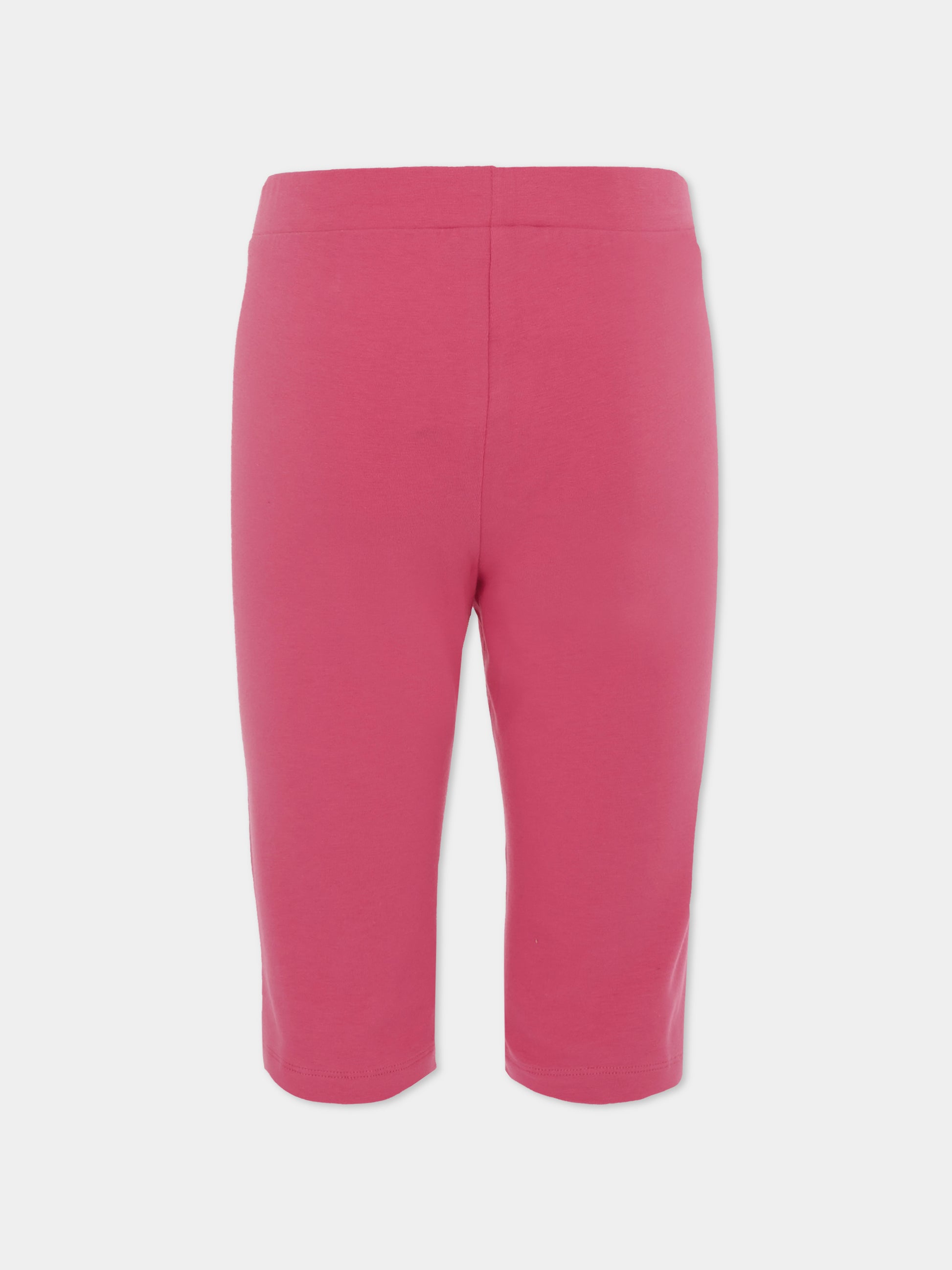 Shorts fucsia per bambina con logo,Moschino Kids,HDQ01T LBA00 50533