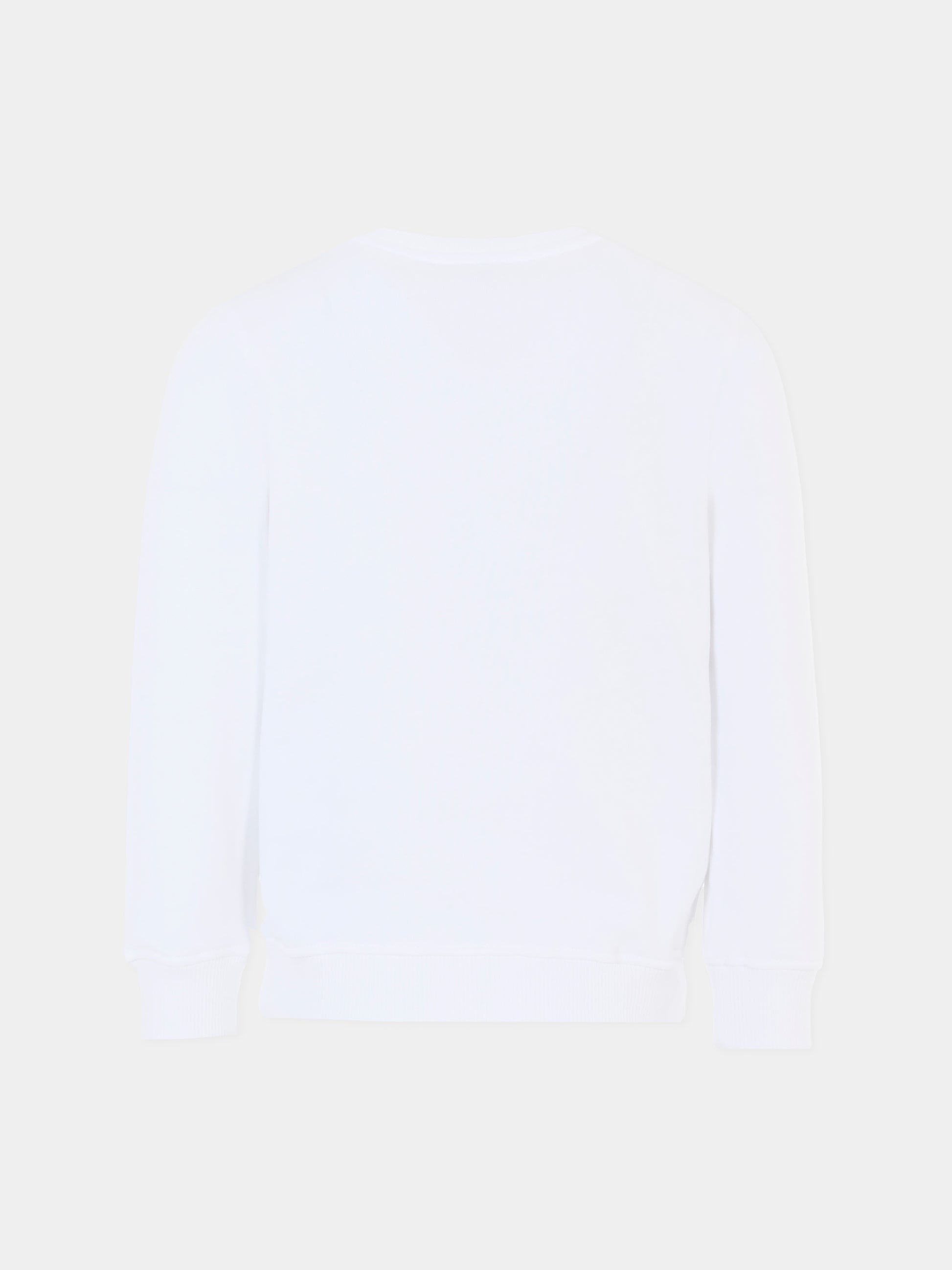 Felpa bianca per bambino con stampa uova,Moschino Kids,HOF08V LCA52 10101