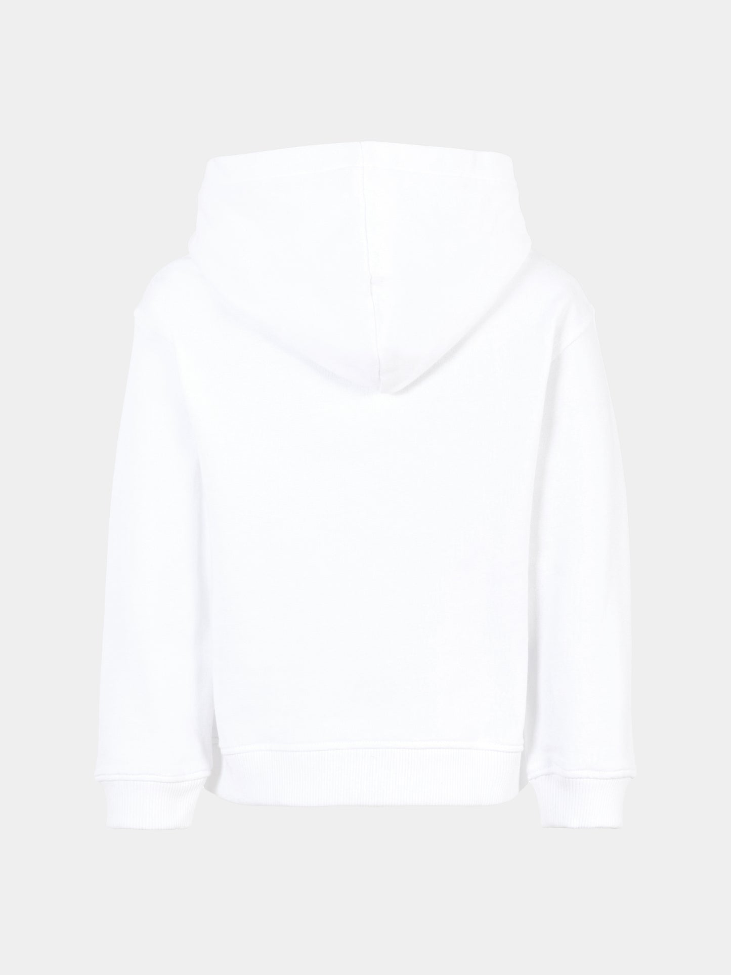 Felpa bianca per bambini con logo,Moschino Kids,HUF08T LCA74 10101