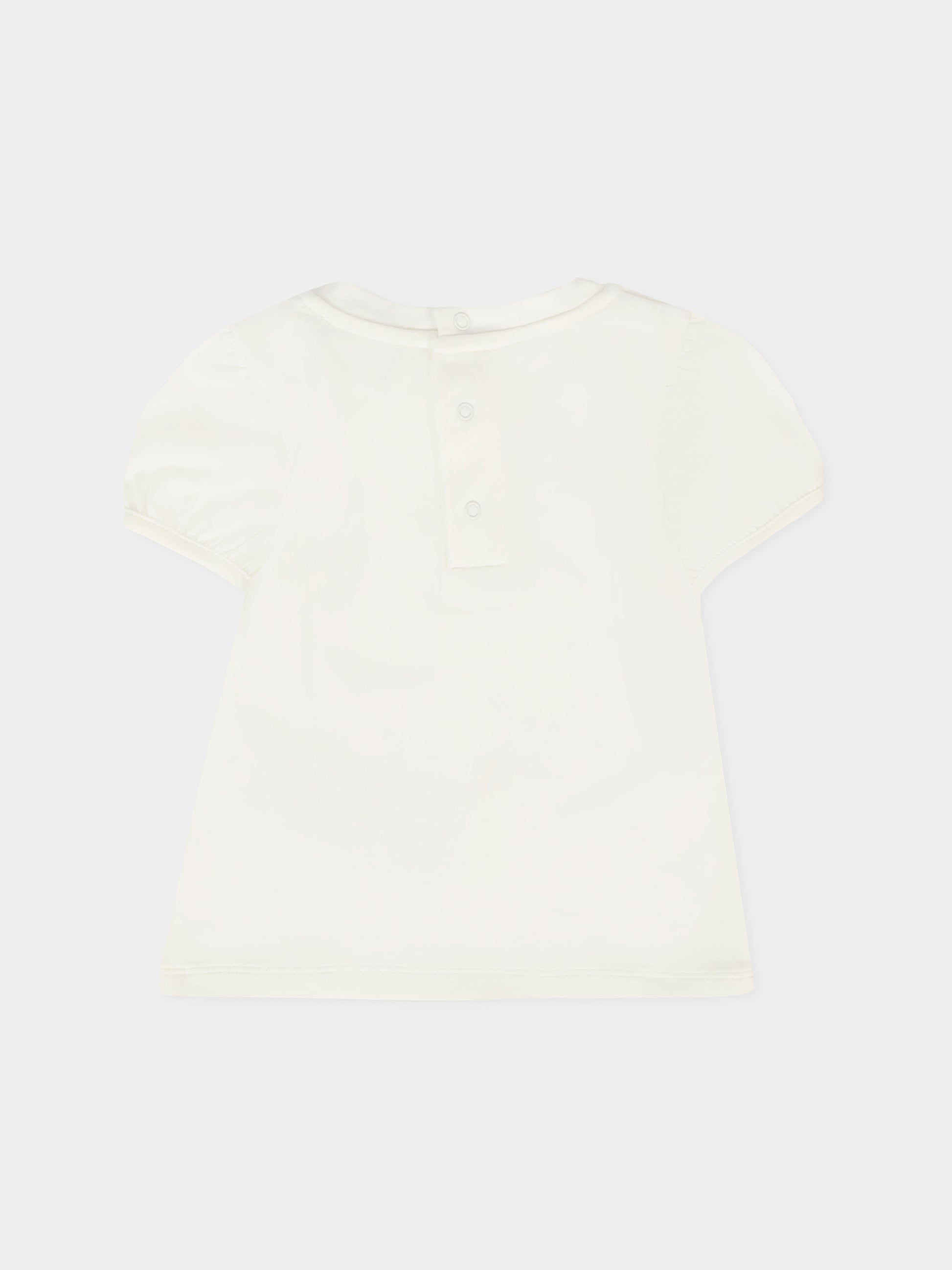 T-shirt avorio per neonata con Teddy Bear,Moschino Kids,MIM02B LBA10 10063