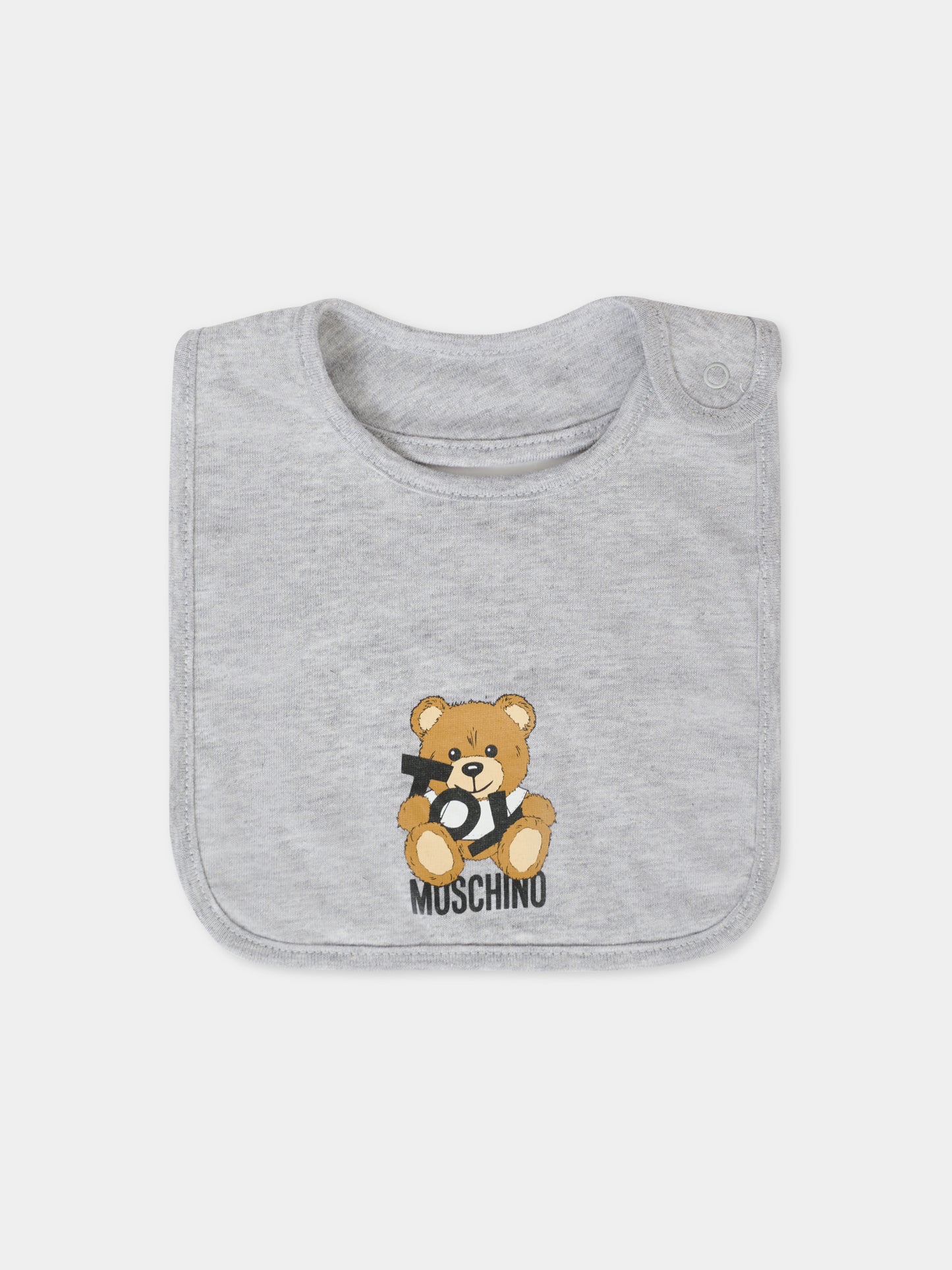 Set grigio per neonato con Teddy Bear,Moschino Kids,MNY04G LCA19 60926