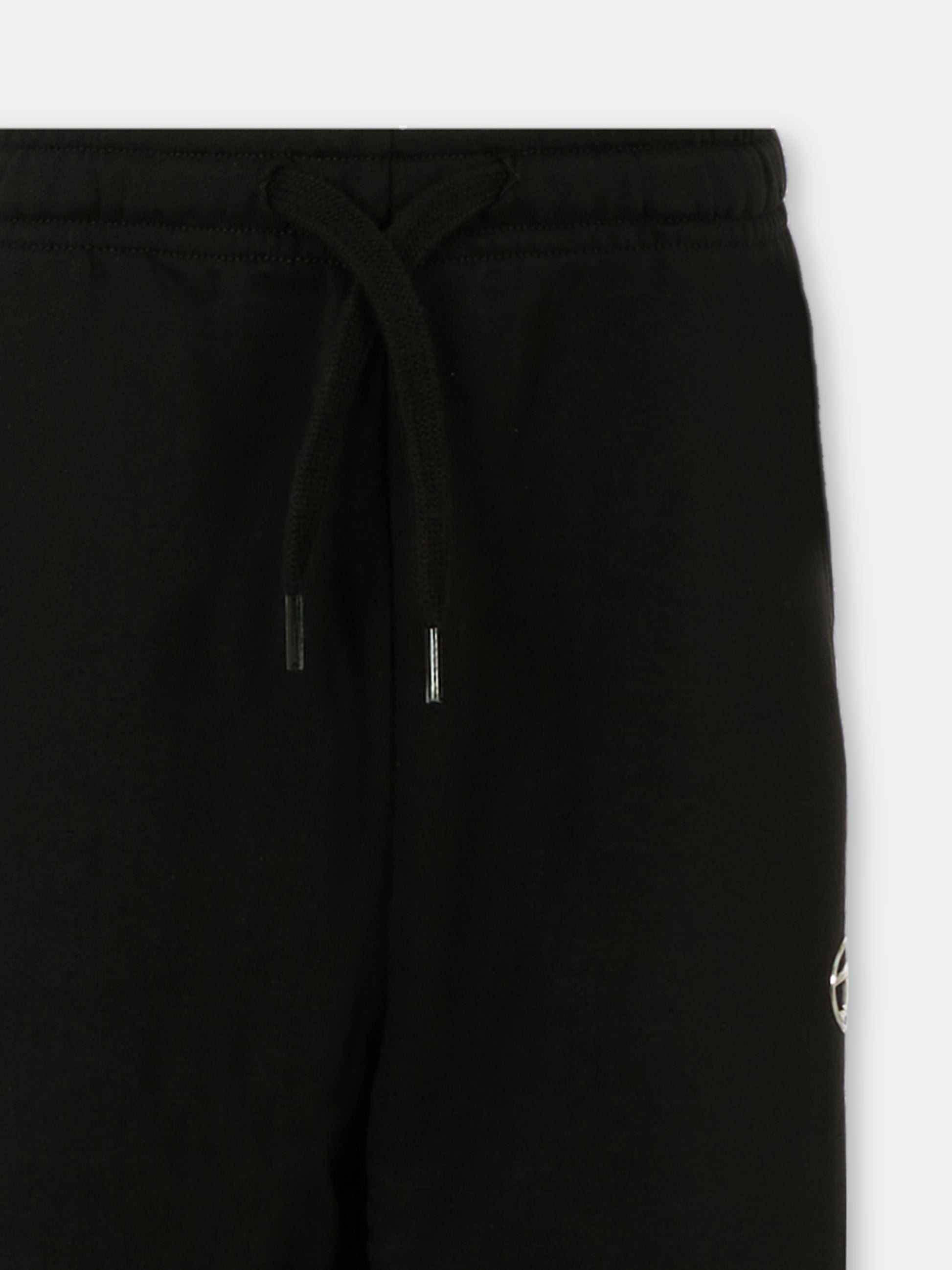 Pantaloni neri per bambino con logo argento,Diesel,J02317 KYAVF K900
