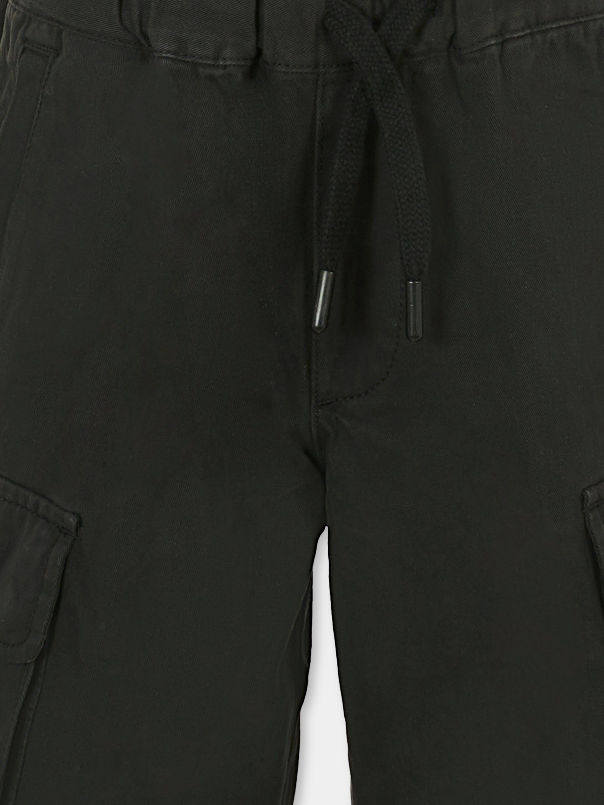 Shorts neri per bambino con logo,Diesel,J02221 KXBJ1 K900