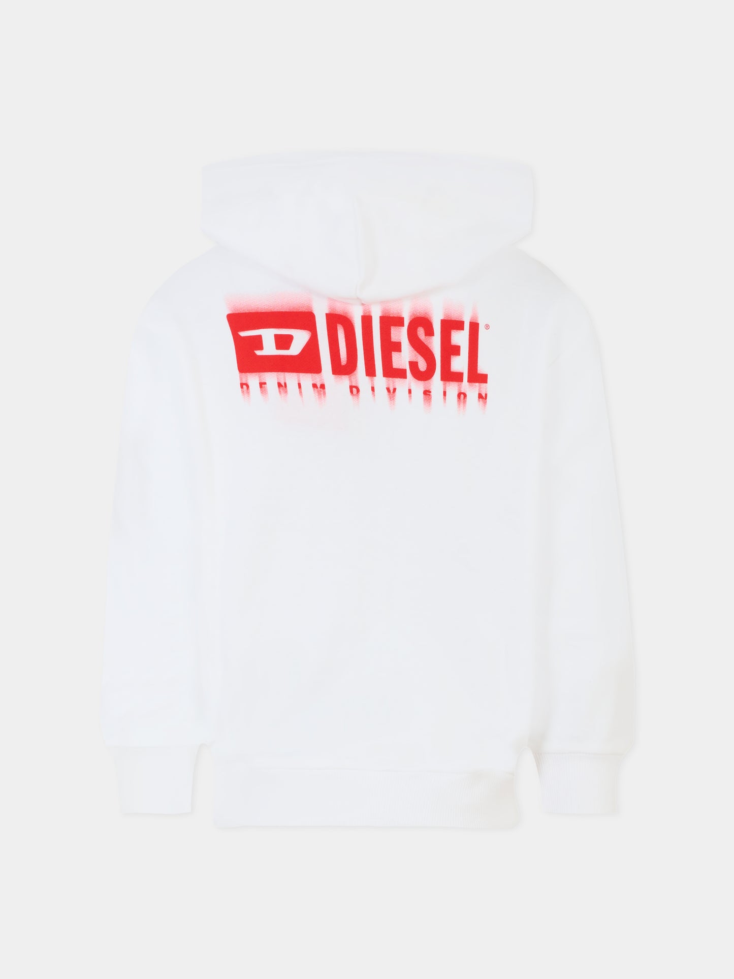 Felpa bianca per bambino con logo,Diesel,J02039 KYAVF K100