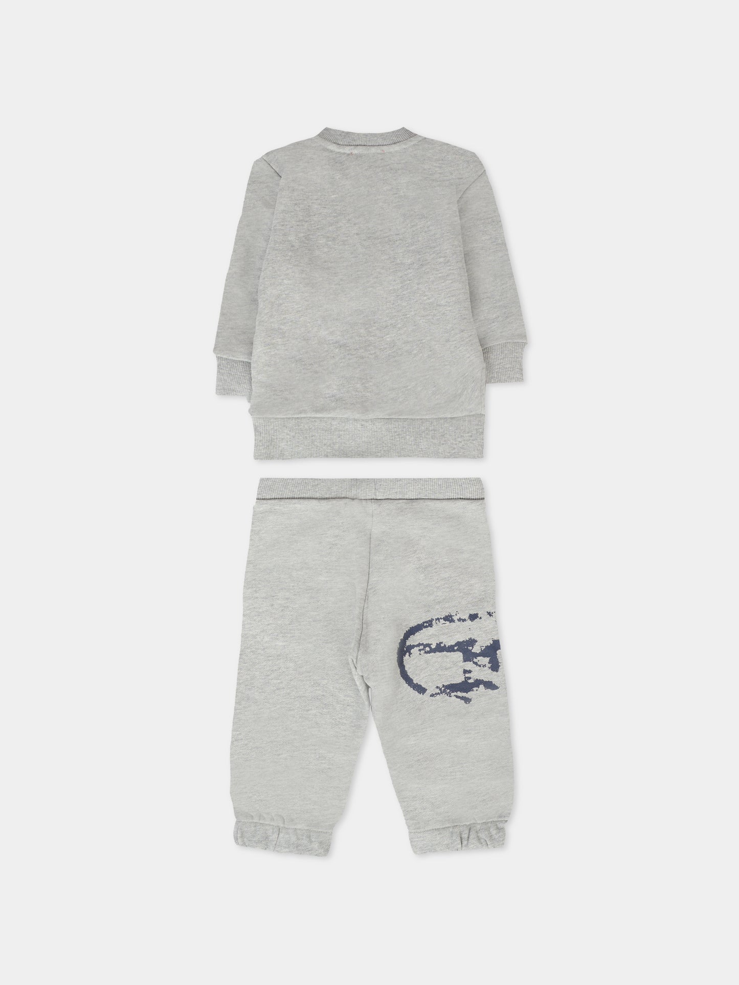 Completo grigio per neonati con logo,Diesel,K00652 KYAQK K963