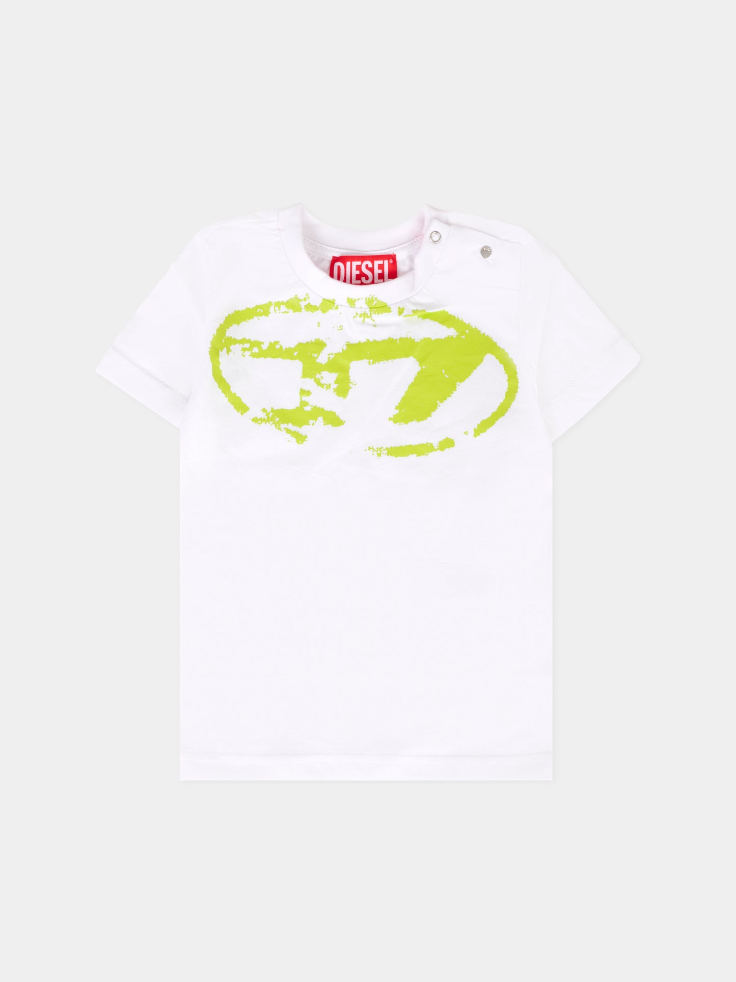 T-shirt multicolor per neonato con logo,Diesel,K00635 KYAUN K100