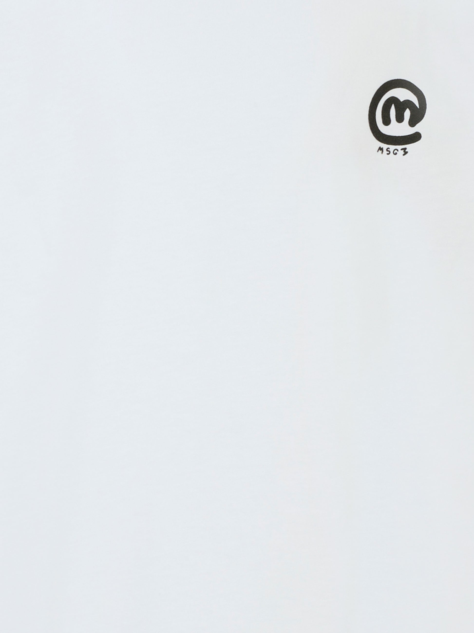 T-shirt bianca per bambino con logo,Msgm Kids,S5MSJBTH279 001