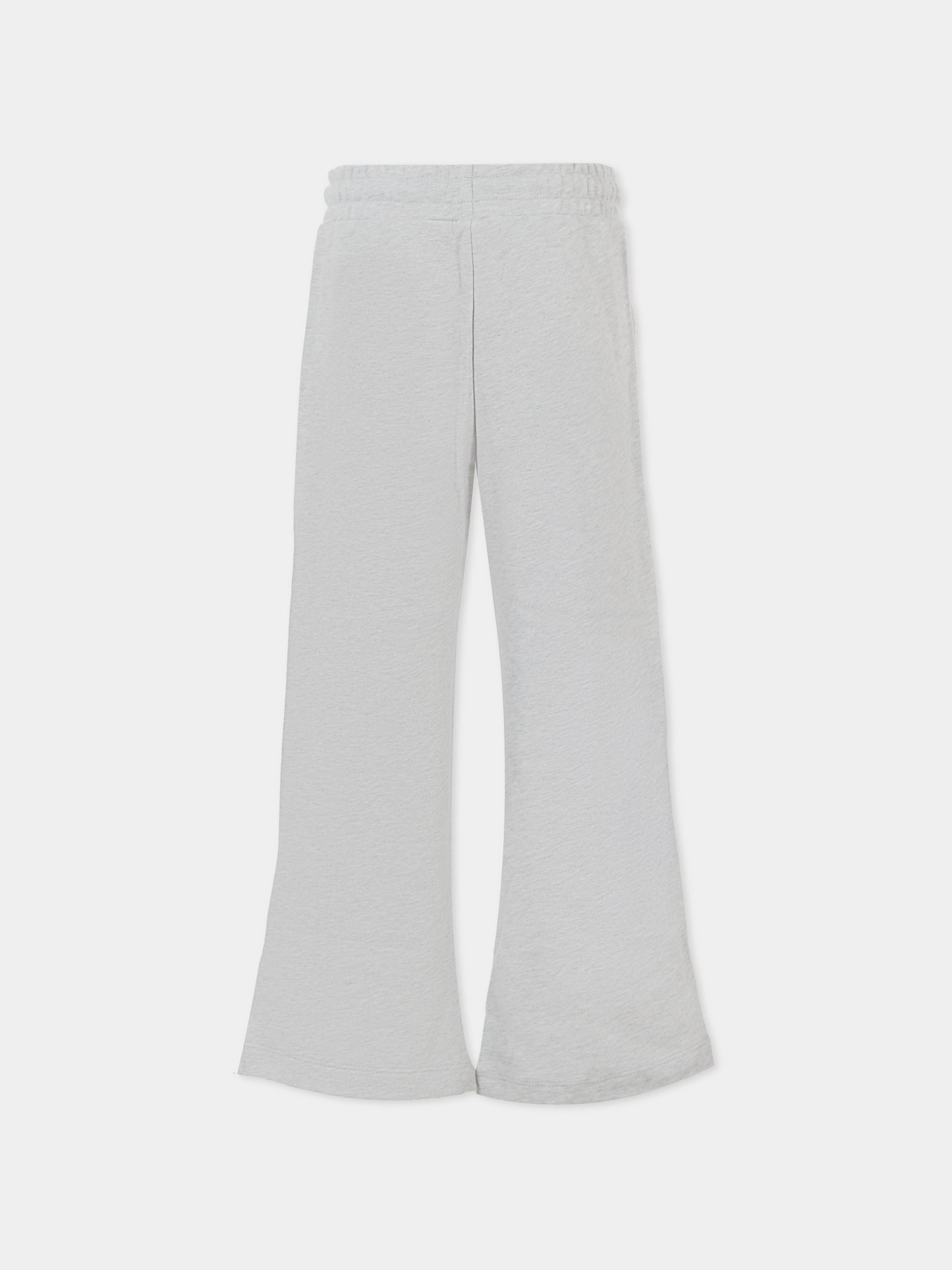 Pantaloni grigi per bambina con logo,Msgm Kids,S5MSJGFP089 107