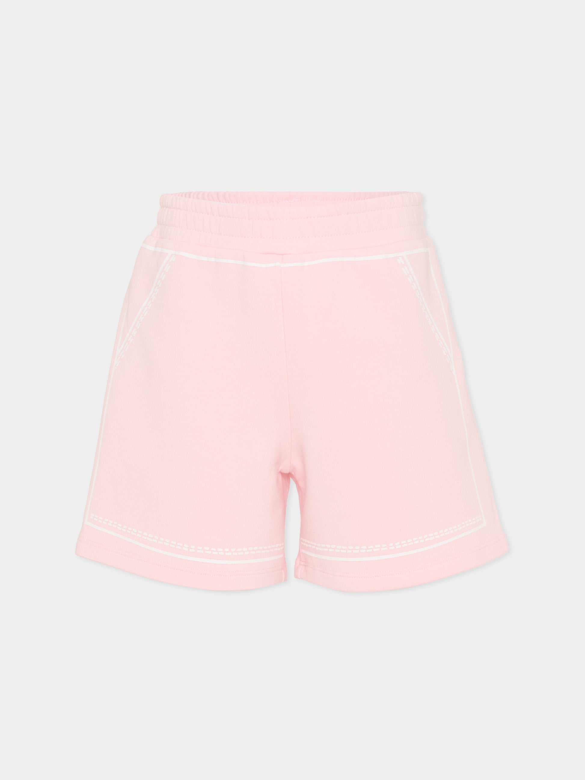 Shorts rosa per bambina con margherita,Marc Jacobs,W60736 475