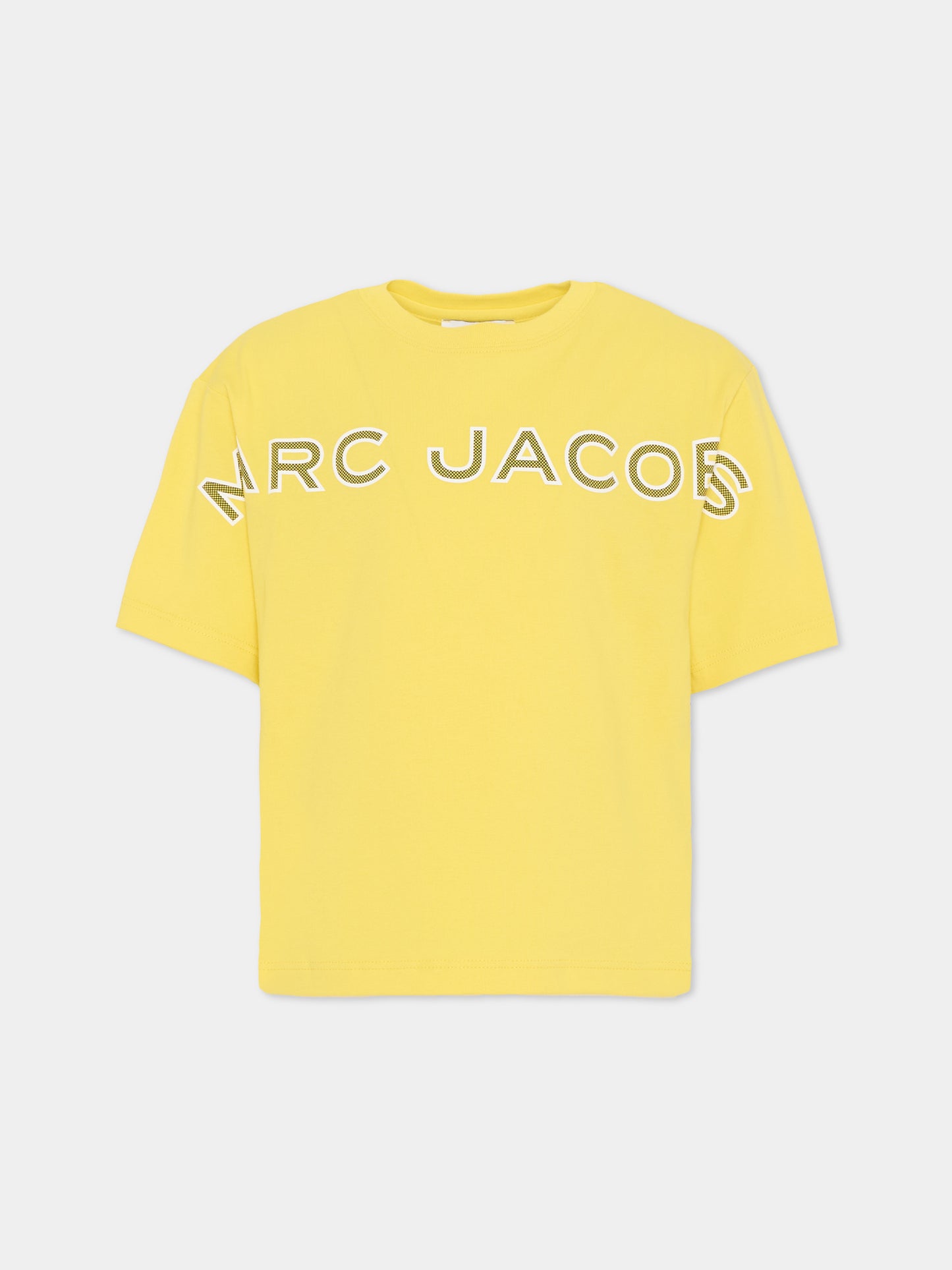 T-shirt gialla per bambini con logo,Marc Jacobs,W60766 538