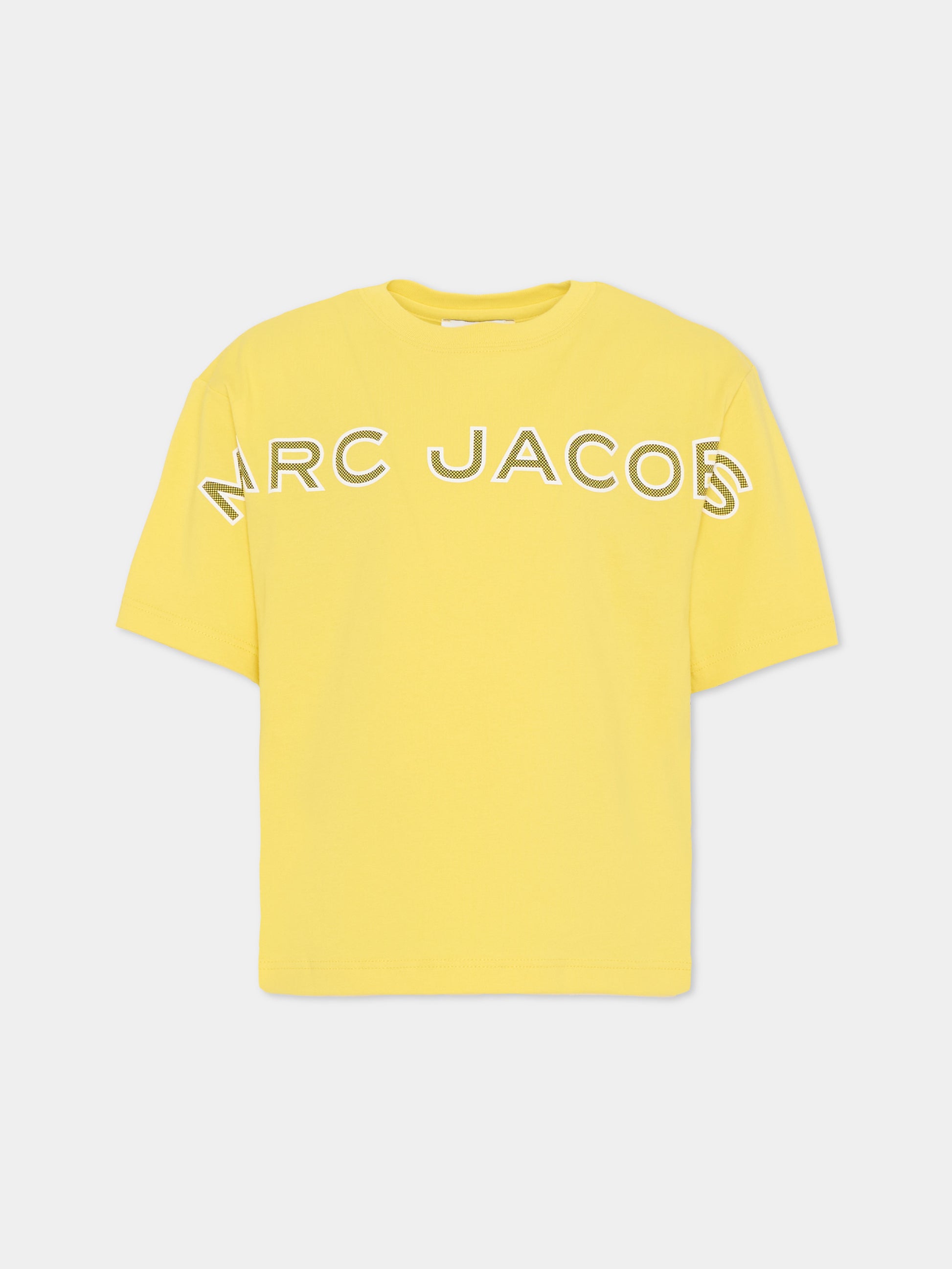 T-shirt gialla per bambini con logo,Marc Jacobs,W60766 538