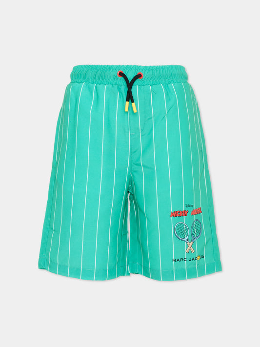 Boxer mare verde per bambino con Mickey Mouse,Marc Jacobs,W60799 73D