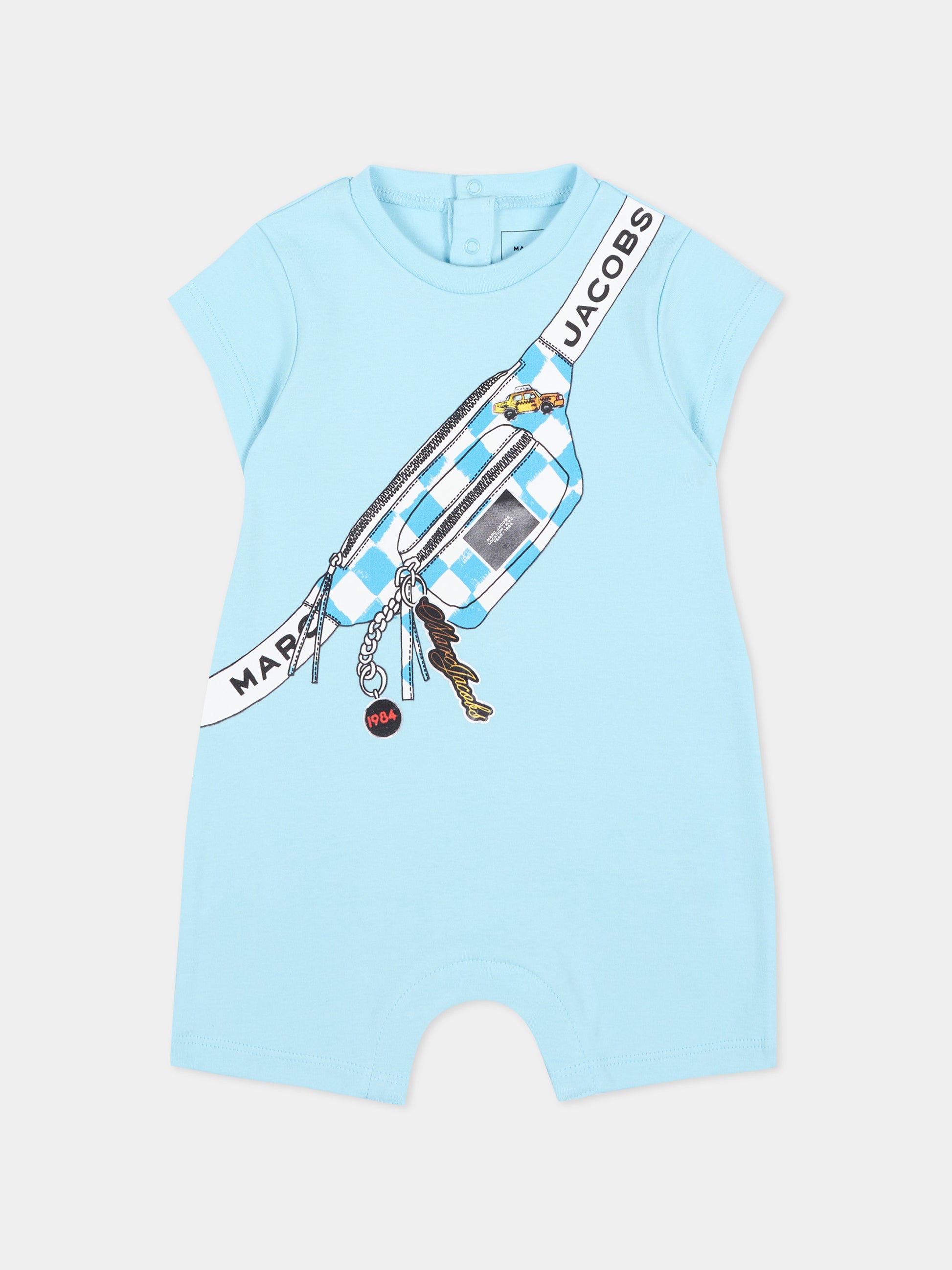 Pagliaccetto celeste per neonato con stampa,Marc Jacobs,W60807 77B