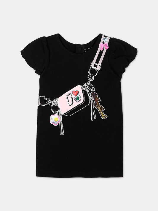Vestito nero per neonata con stampa borsa,Marc Jacobs,W60809 09B