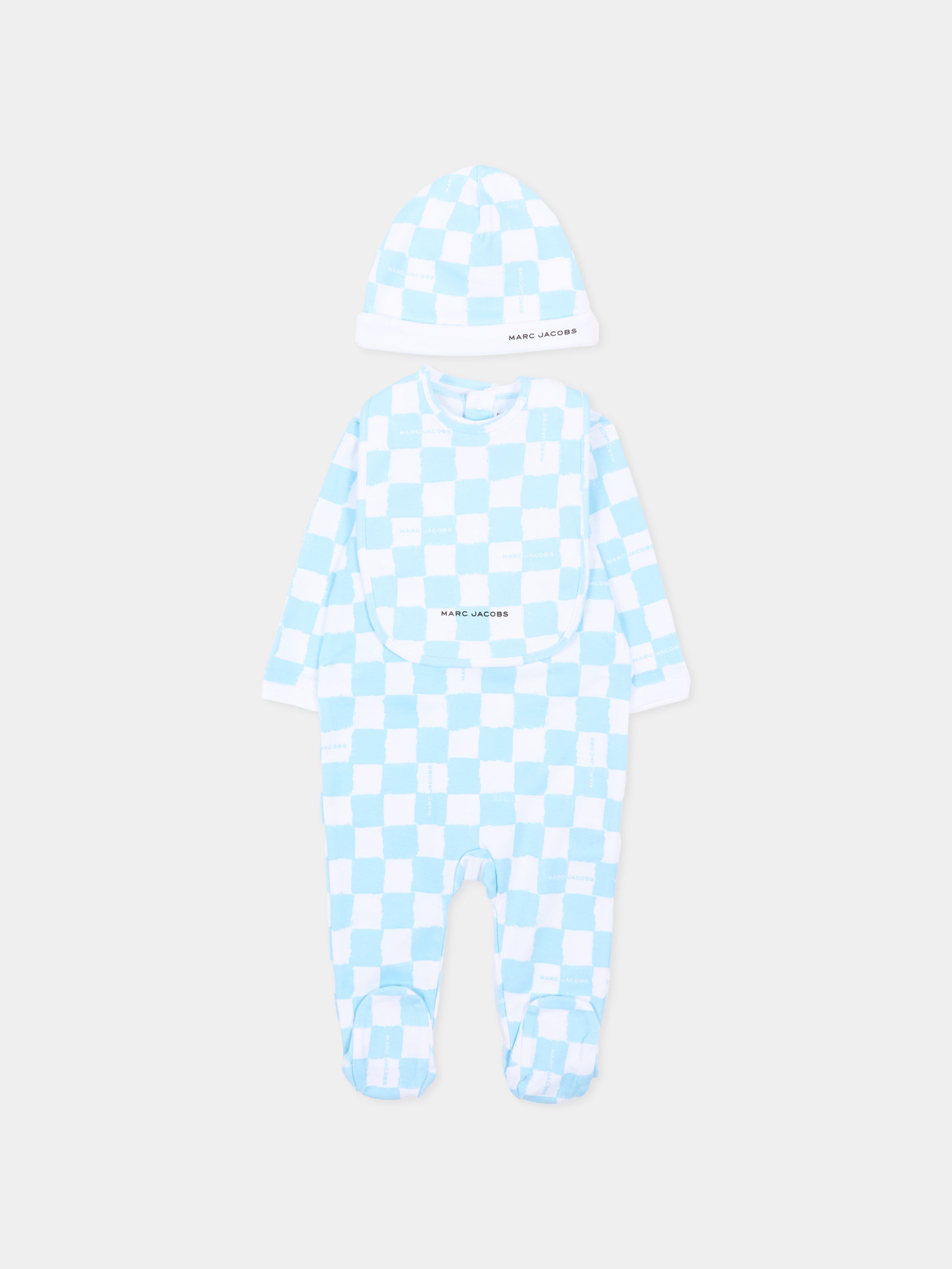 Set tutina celeste per neonato con logo,Marc Jacobs,W60814 77B