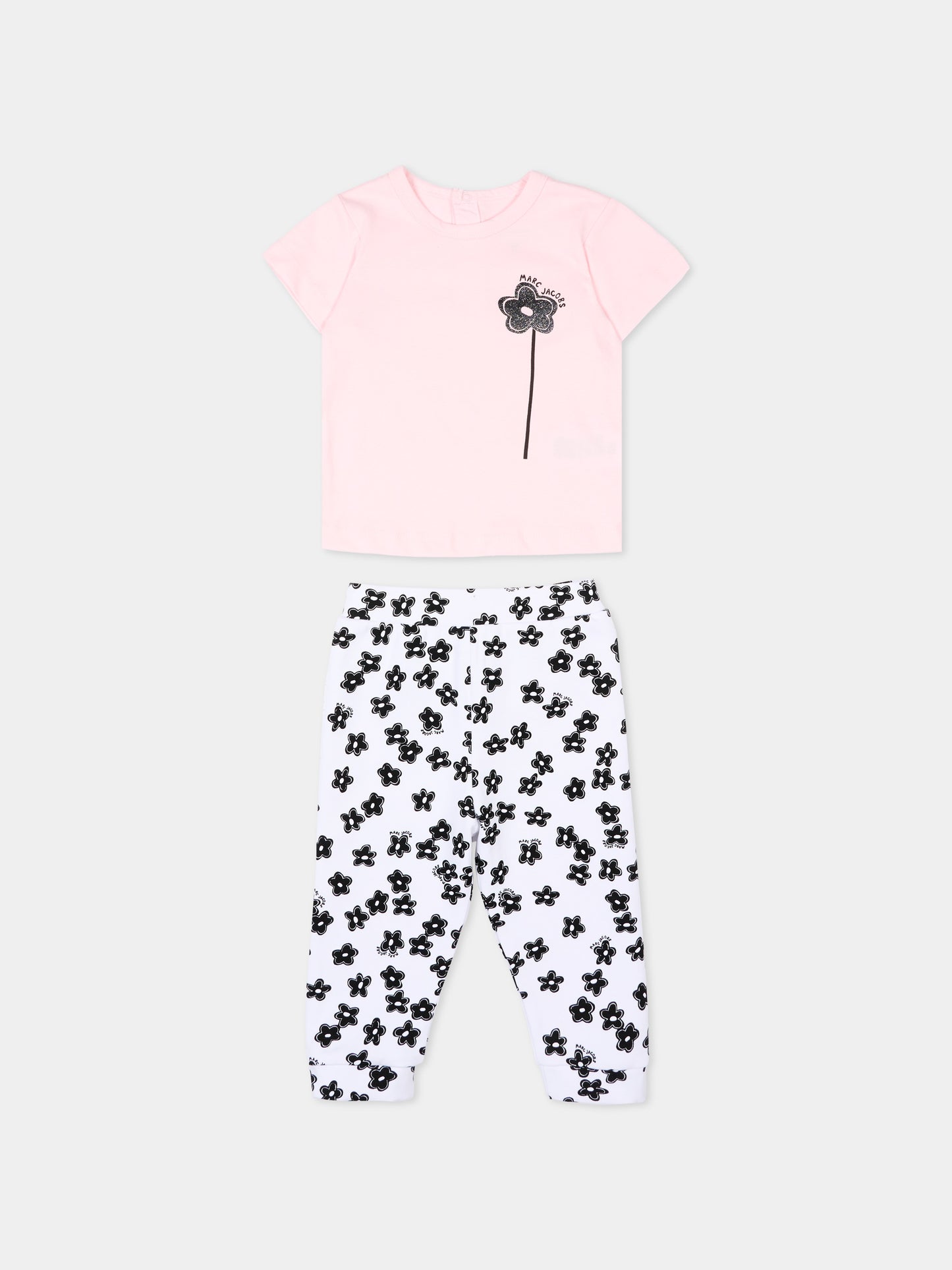 Completo sportivo multicolor per neonata con fiori,Marc Jacobs,W60818 475