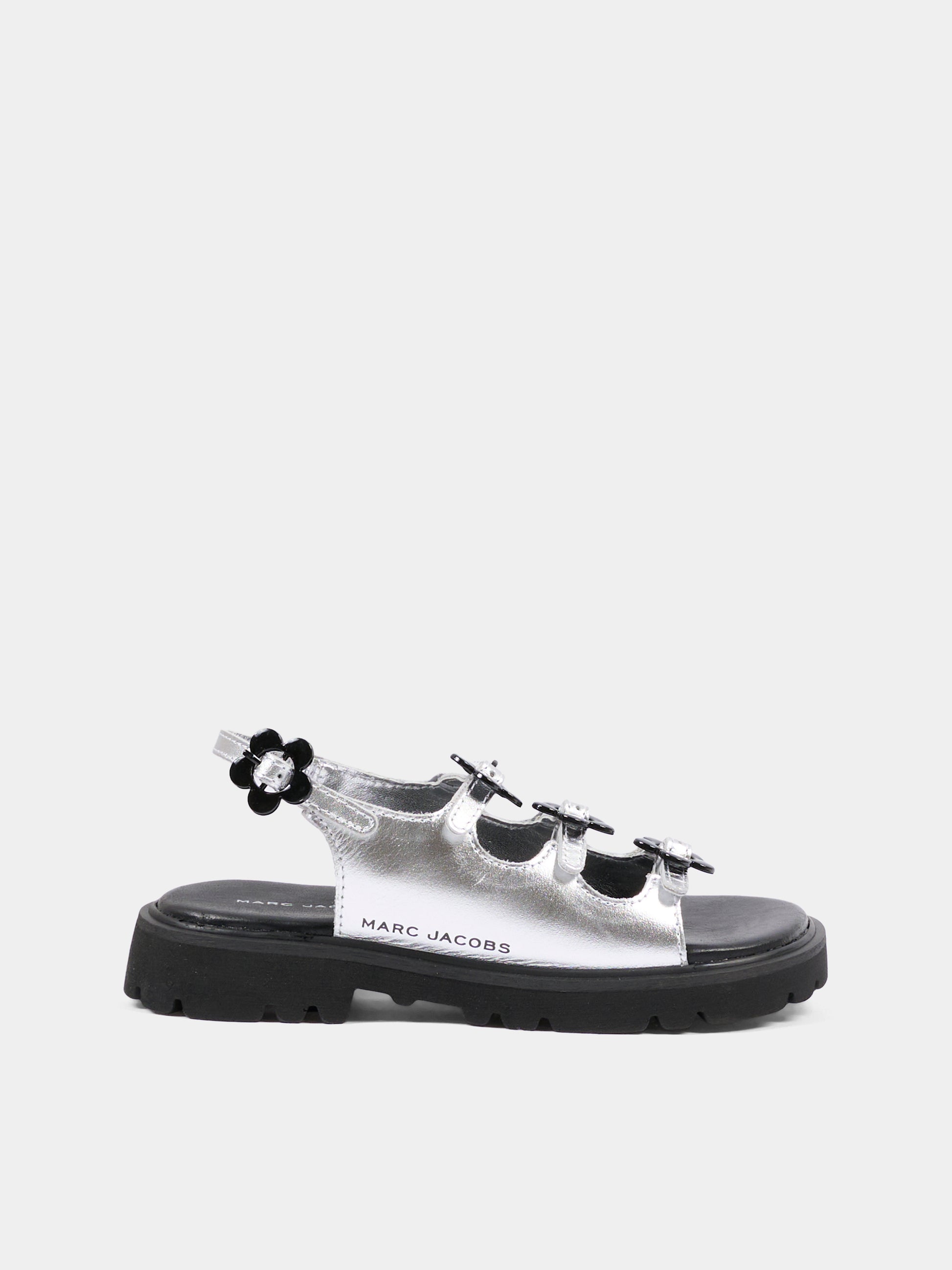 Sandali argento per bambina con margherita,Marc Jacobs,W60822 016