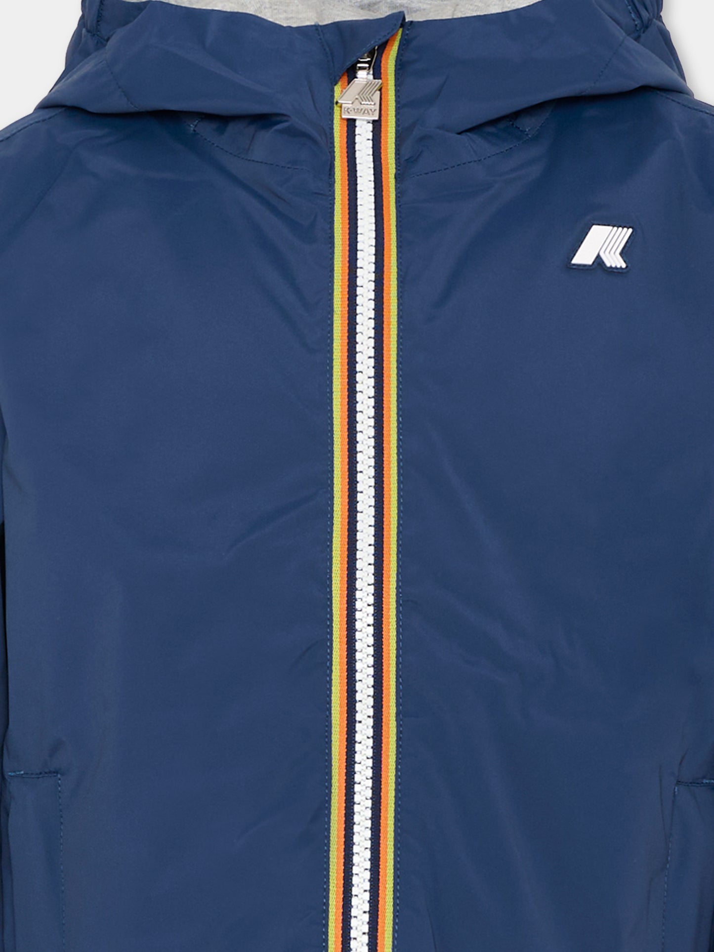 Giacche a vento blu per bambino,K-way,K41335W B67