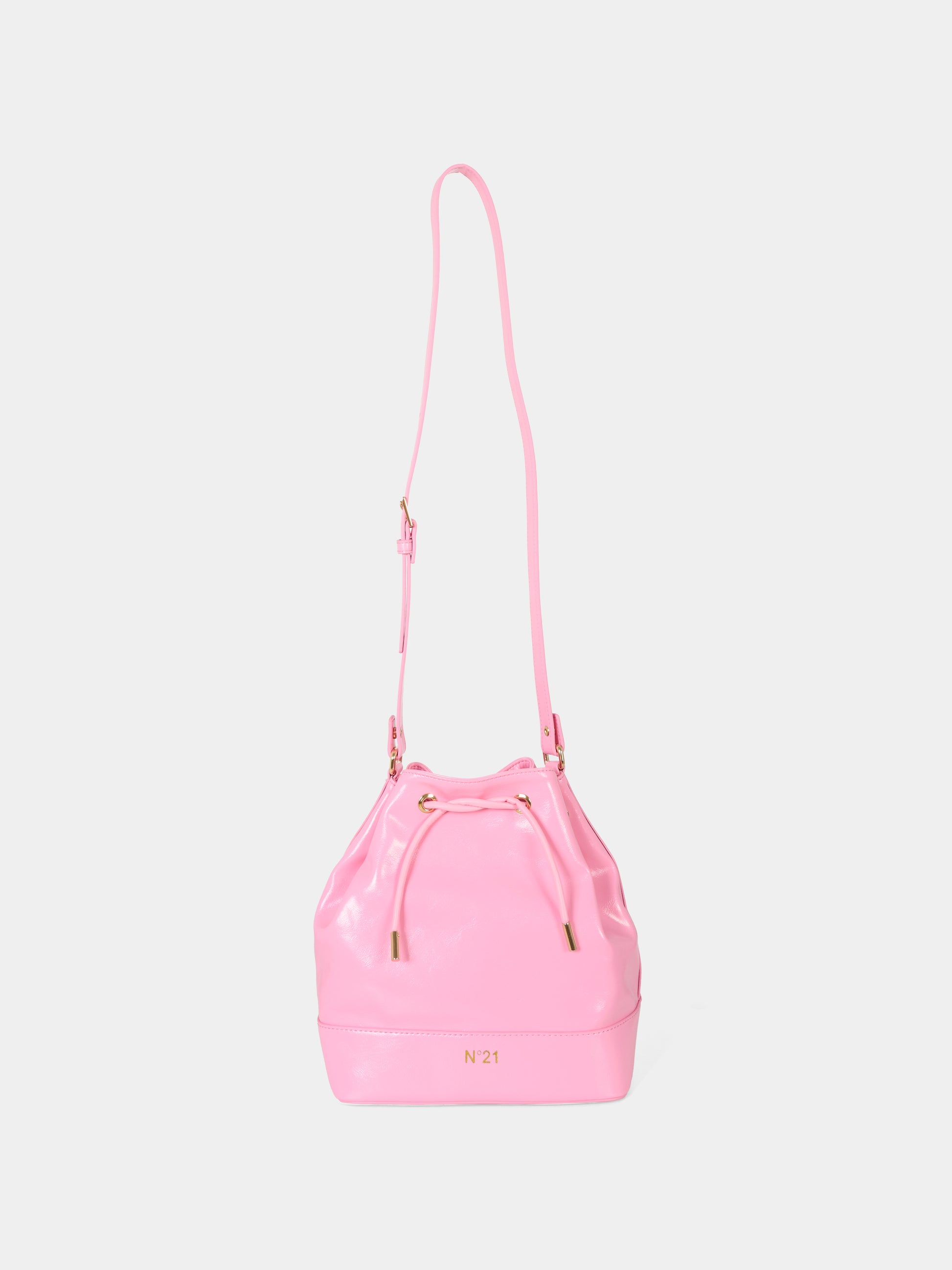 Borsa rosa per bambina con logo,N°21 Kids,N2104Q N0246 0N318