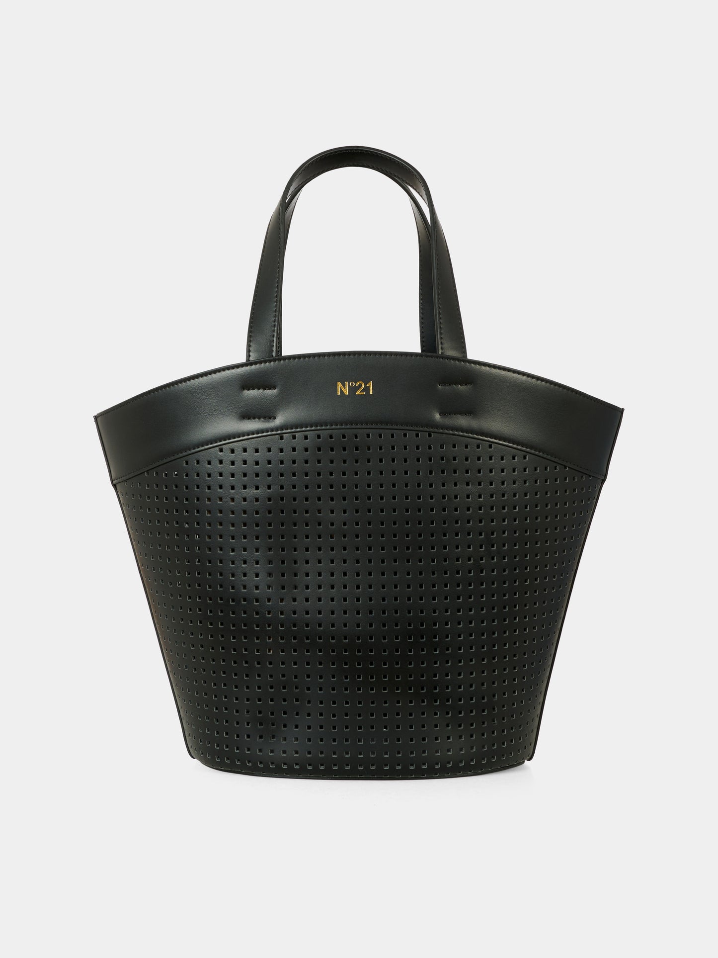 Borsa nera per bambina con logo,N°21 Kids,N2104S N0422 0N900