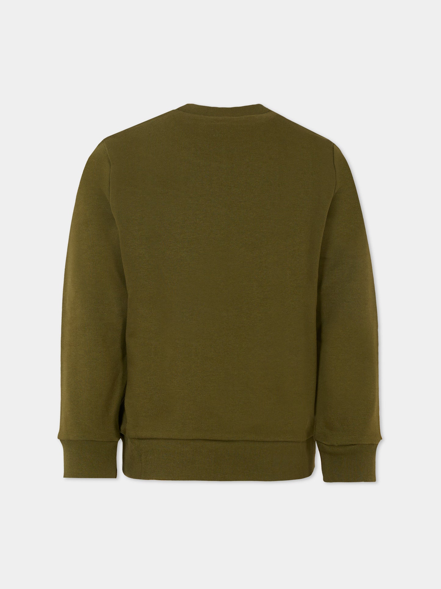 Felpa verde per bambini con logo,N°21 Kids,N21588 N0154 0N514