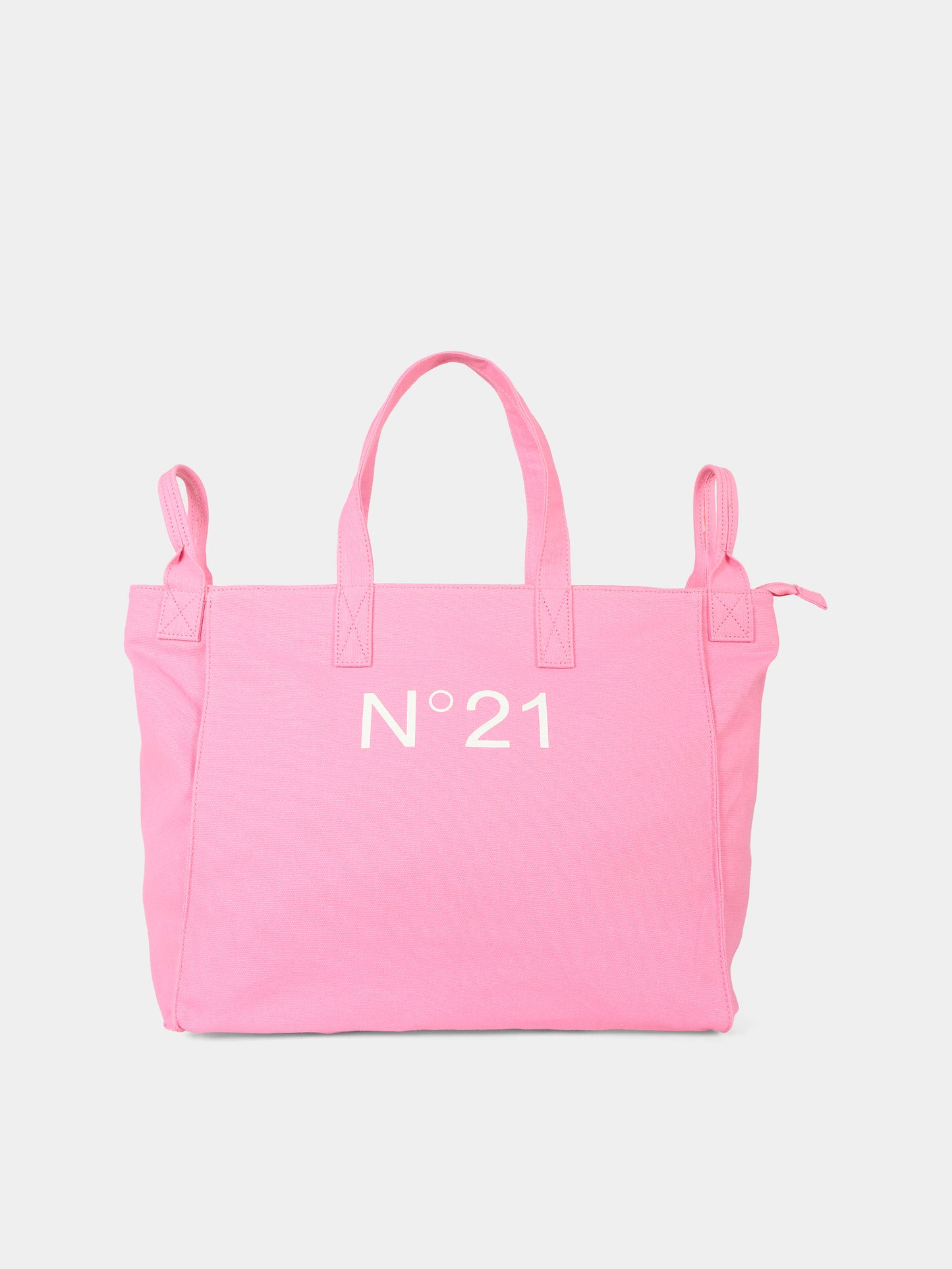 Borsa rosa per bambina con logo,N°21 Kids,N21926 N0352 0N318