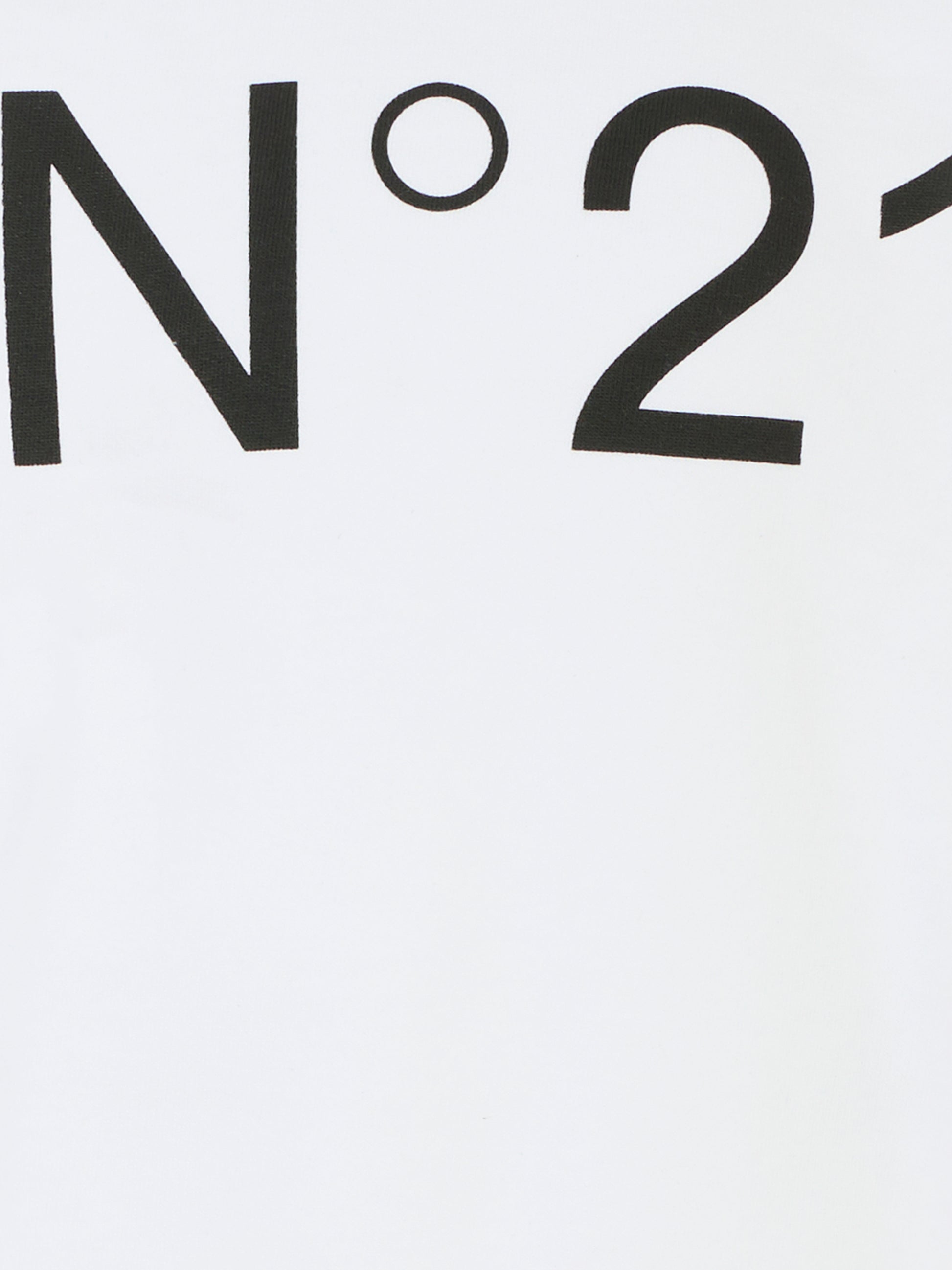 Felpa bianca per bambina con logo,N°21 Kids,N21A23 N0154 0N100