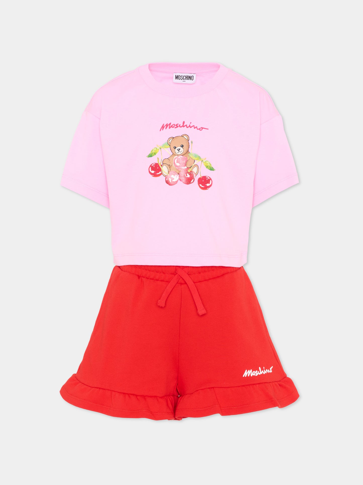 Completo sportivo multicolor per bambina con Teddy Bear,Moschino Kids,HDG01N LCA52 83688