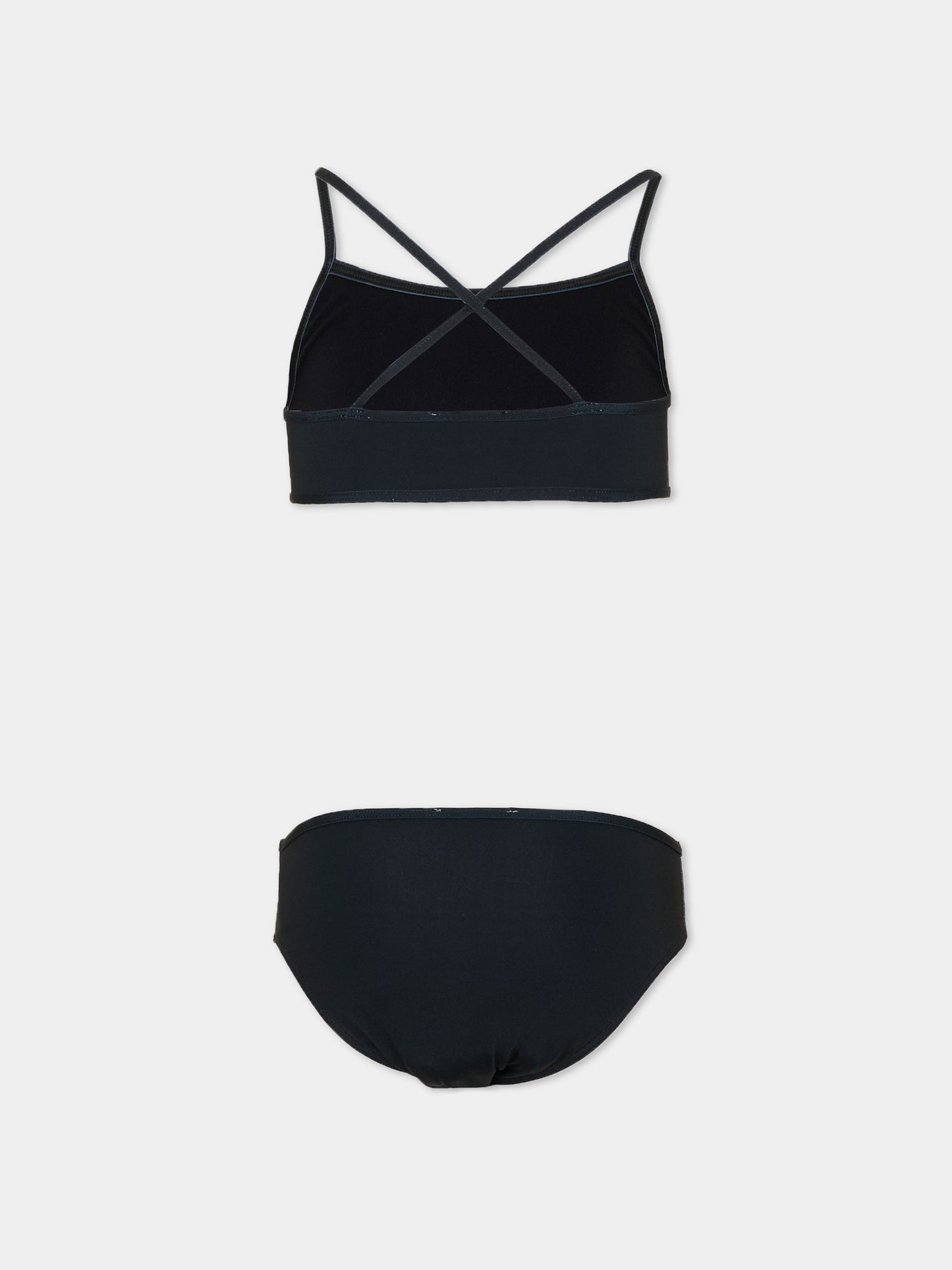 Slip e bikini nero per bambina con Teddy Bear,Moschino Kids,HGL00E LKA11 60100