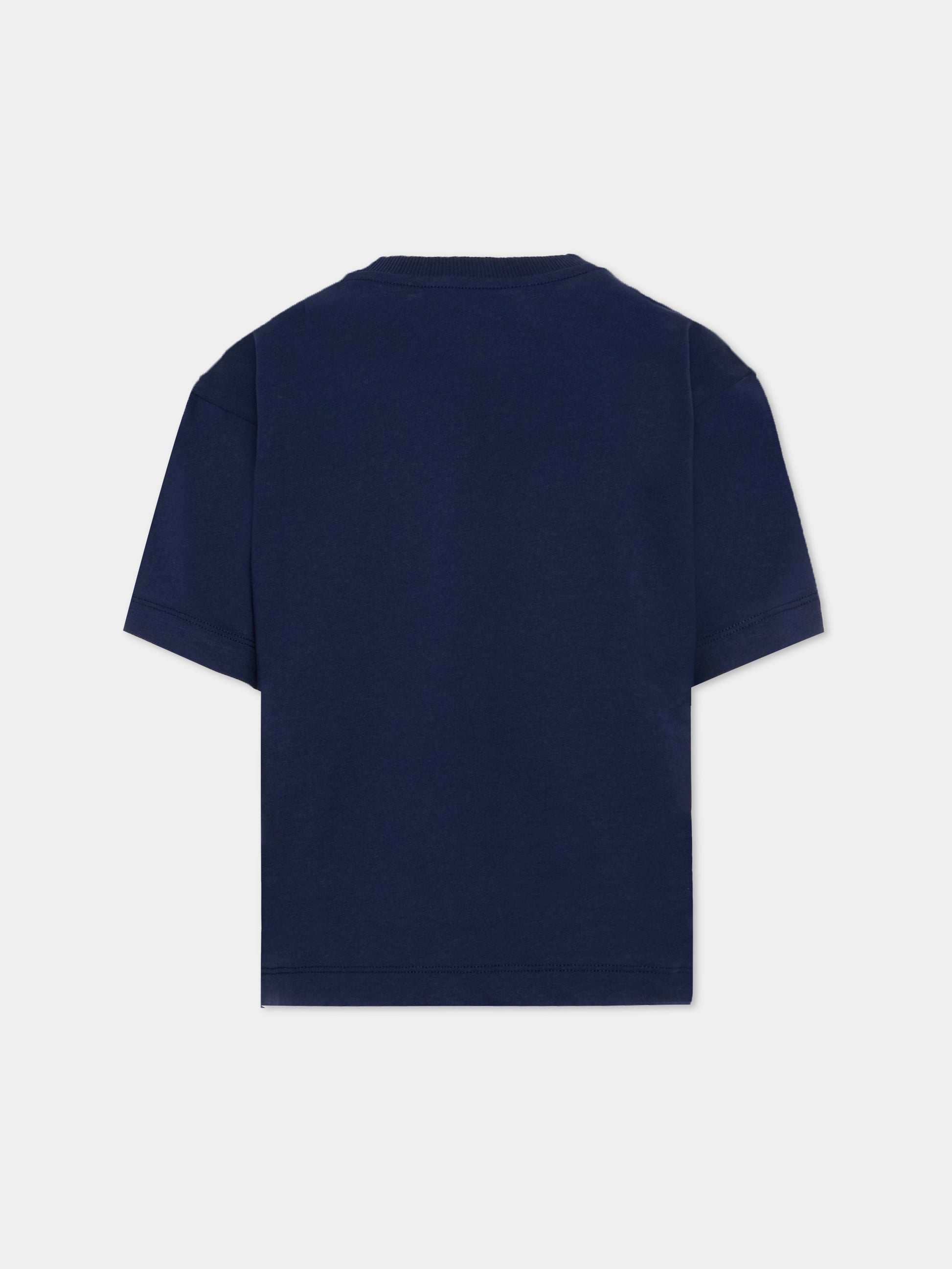 T-Shirt blu per bambini con Teddy Bear,Moschino Kids,HUM05P LAA23 40016