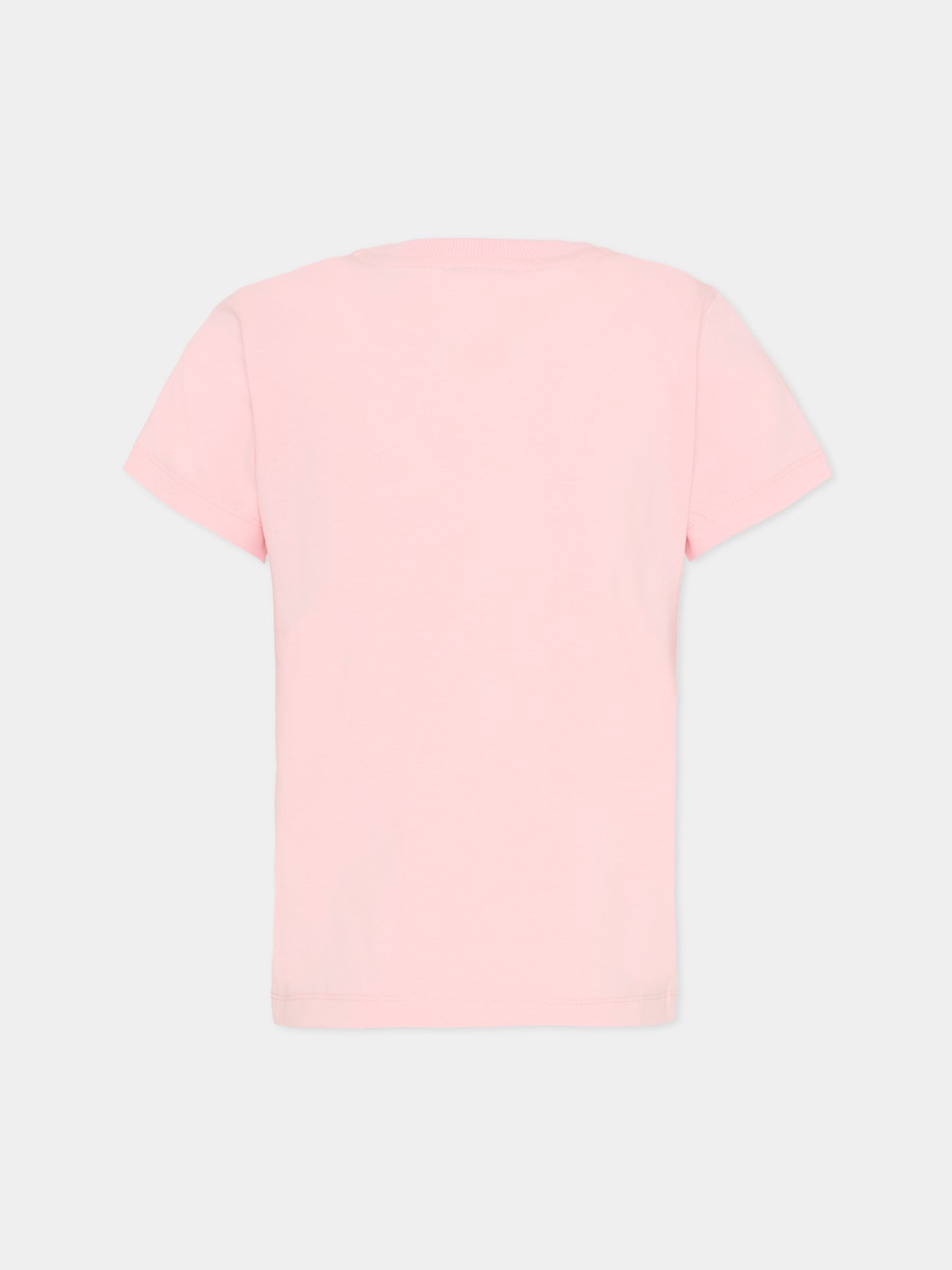 T-shirt rosa per bambina con Teddy Bear,Moschino Kids,HUM05U LBA10 50209