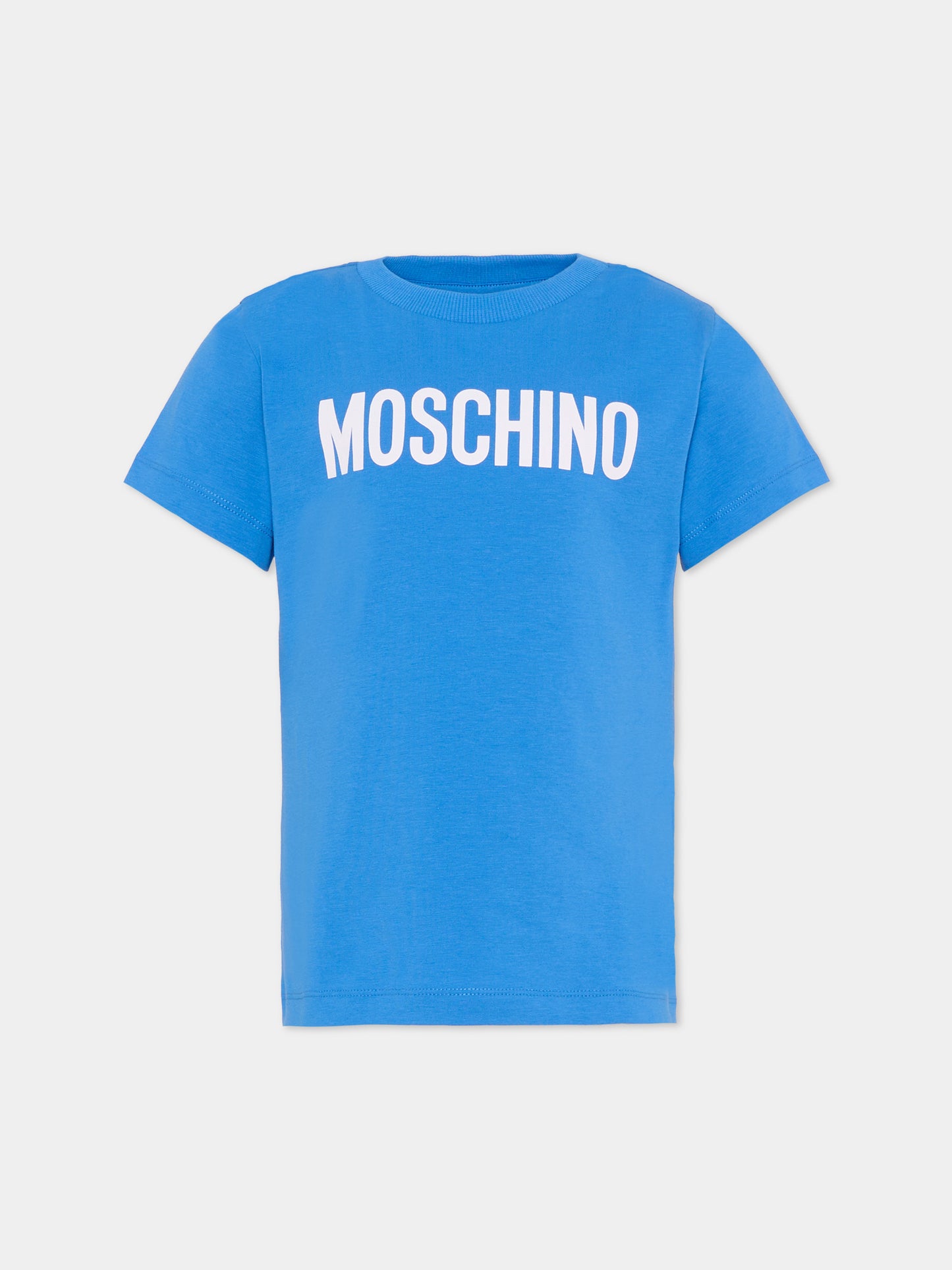 T-shirt blu per bambini con Teddy Bear,Moschino Kids,HUM05U LBA10 40630