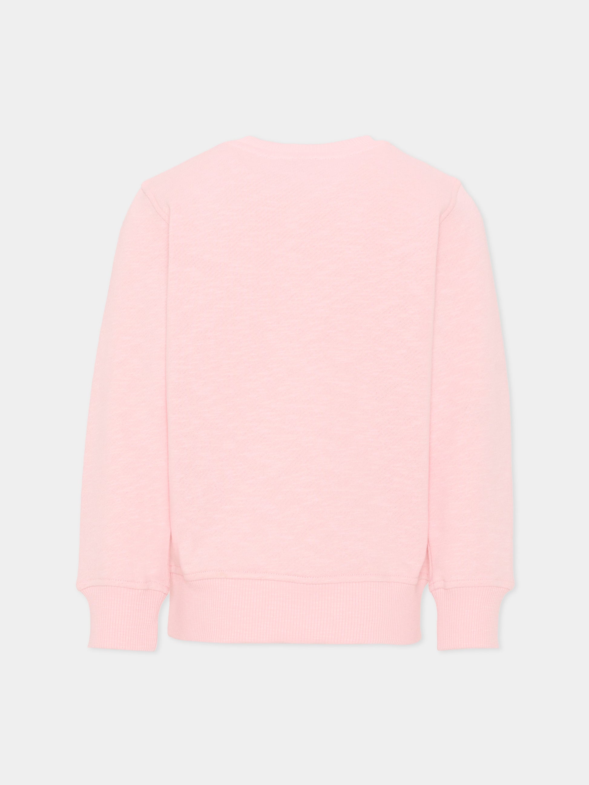 Felpa rosa per bambina con Teddy Bears,Moschino Kids,HVF08V LCA88 50209