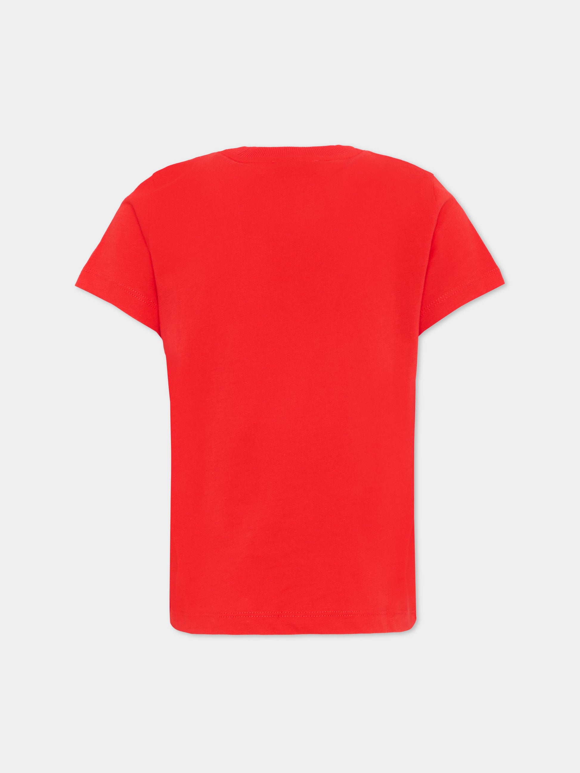 T-Shirt rossa per bambini con Teddy Bear,Moschino Kids,HZM058 LAA03 50109