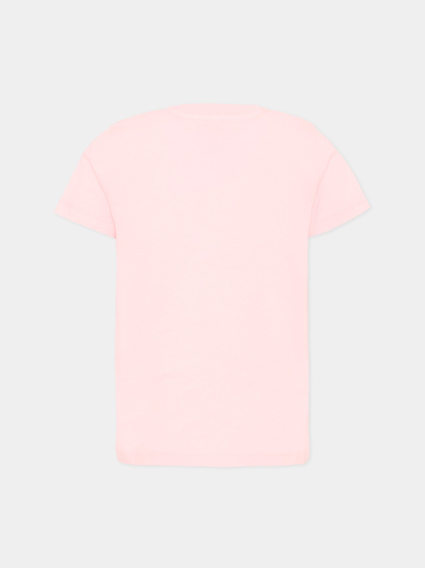 T-Shirt rosa per bambina con Teddy Bear,Moschino Kids,HZM058 LAA03 50209