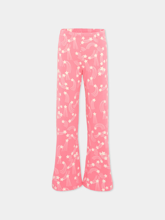 Pantaloni sportivi rosa per bambina con stelle,Mini Rodini,2623013528