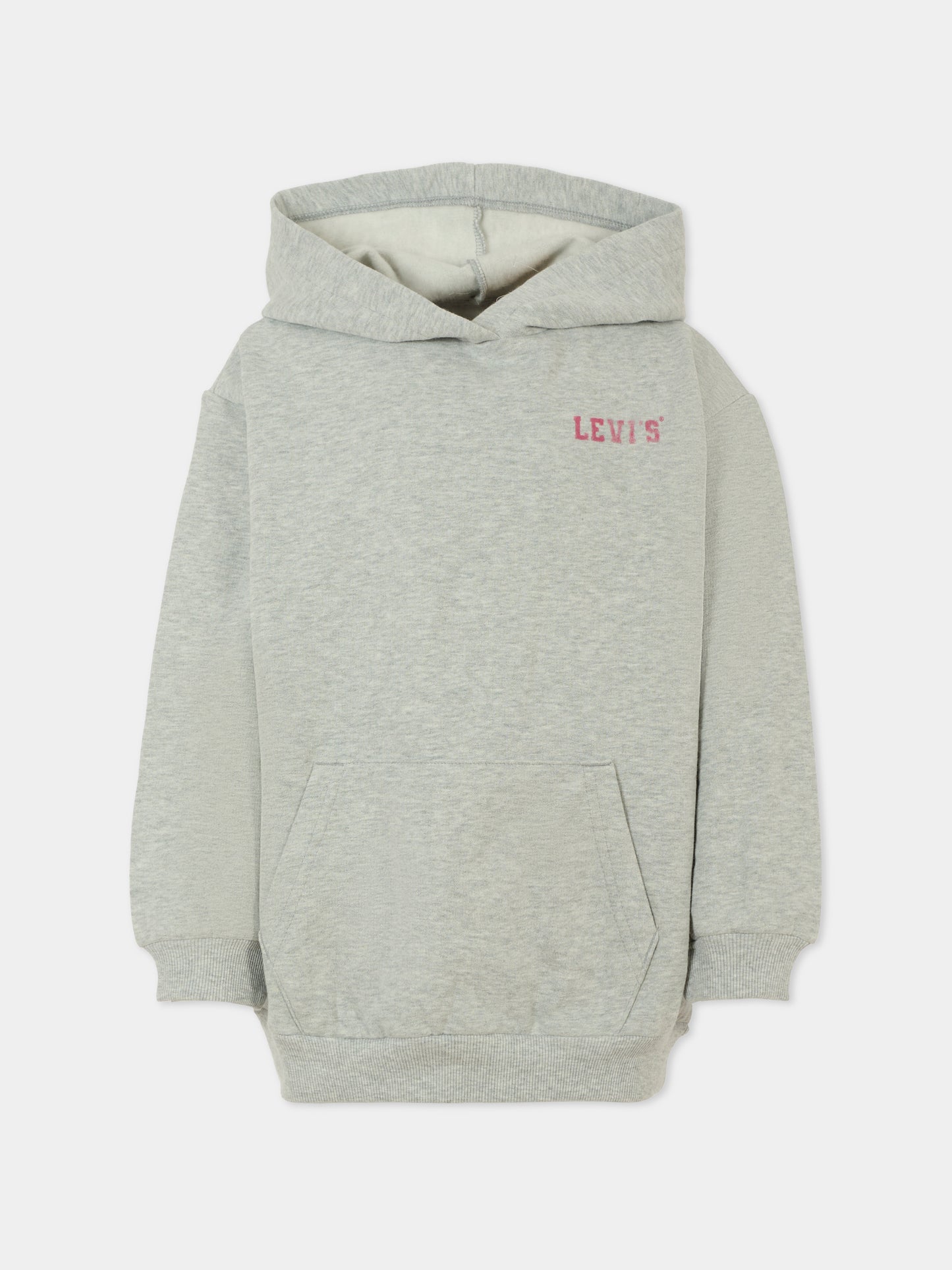 Felpa grigia per bambini con logo,Levi's Kids,4EL076 G2H