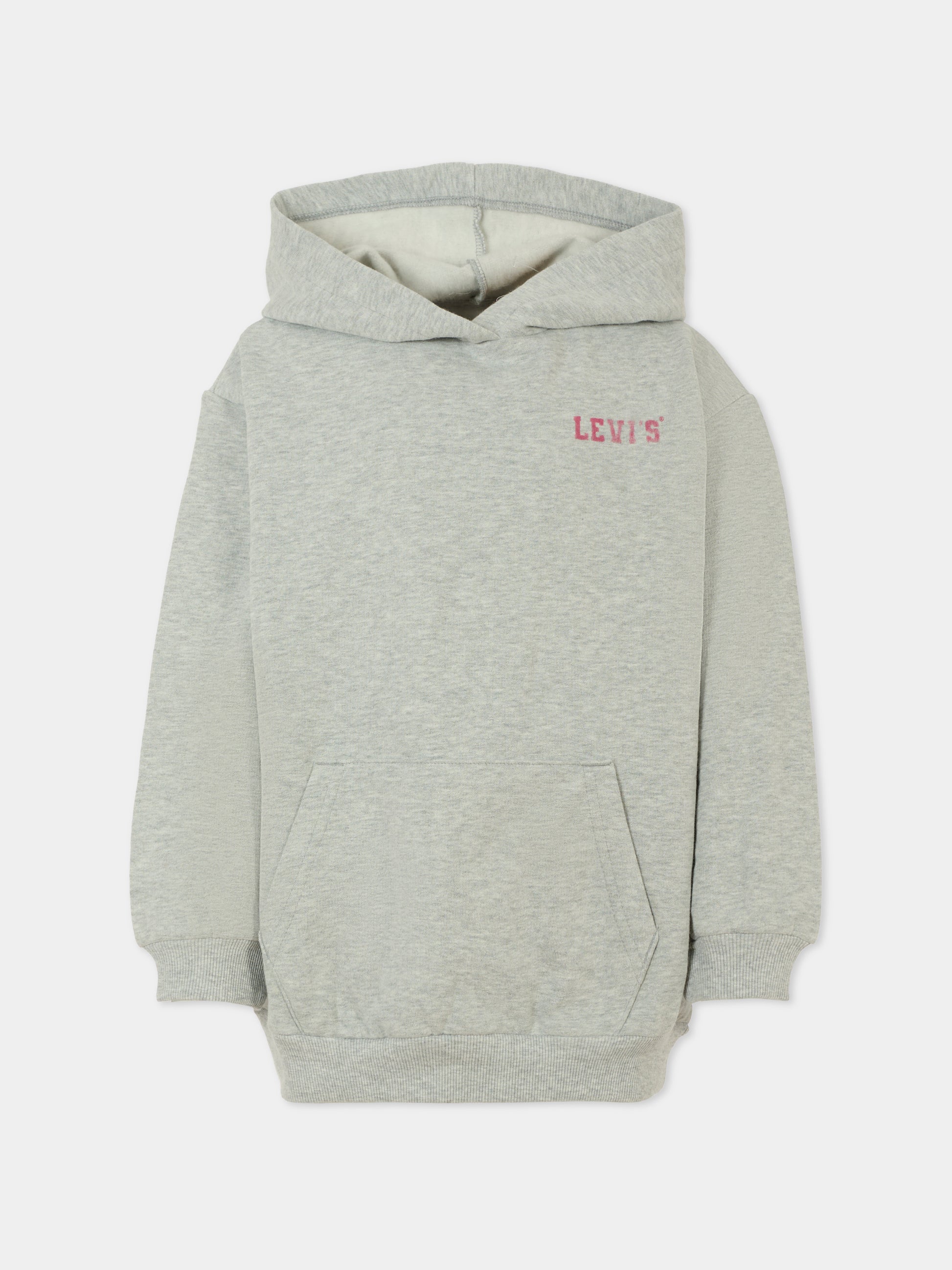 Felpa grigia per bambini con logo,Levi's Kids,4EL076 G2H