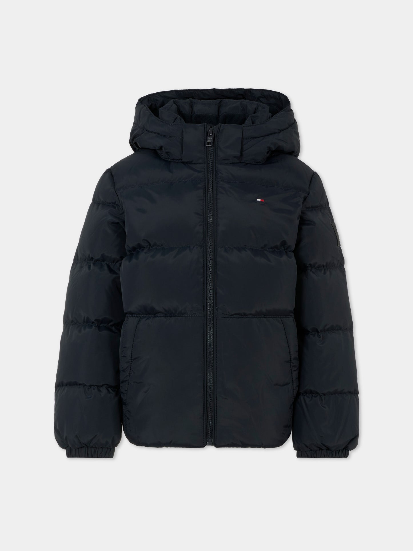 Piumino blu per bambini con logo,Tommy Hilfiger Junior,KB0KB08341 DW5