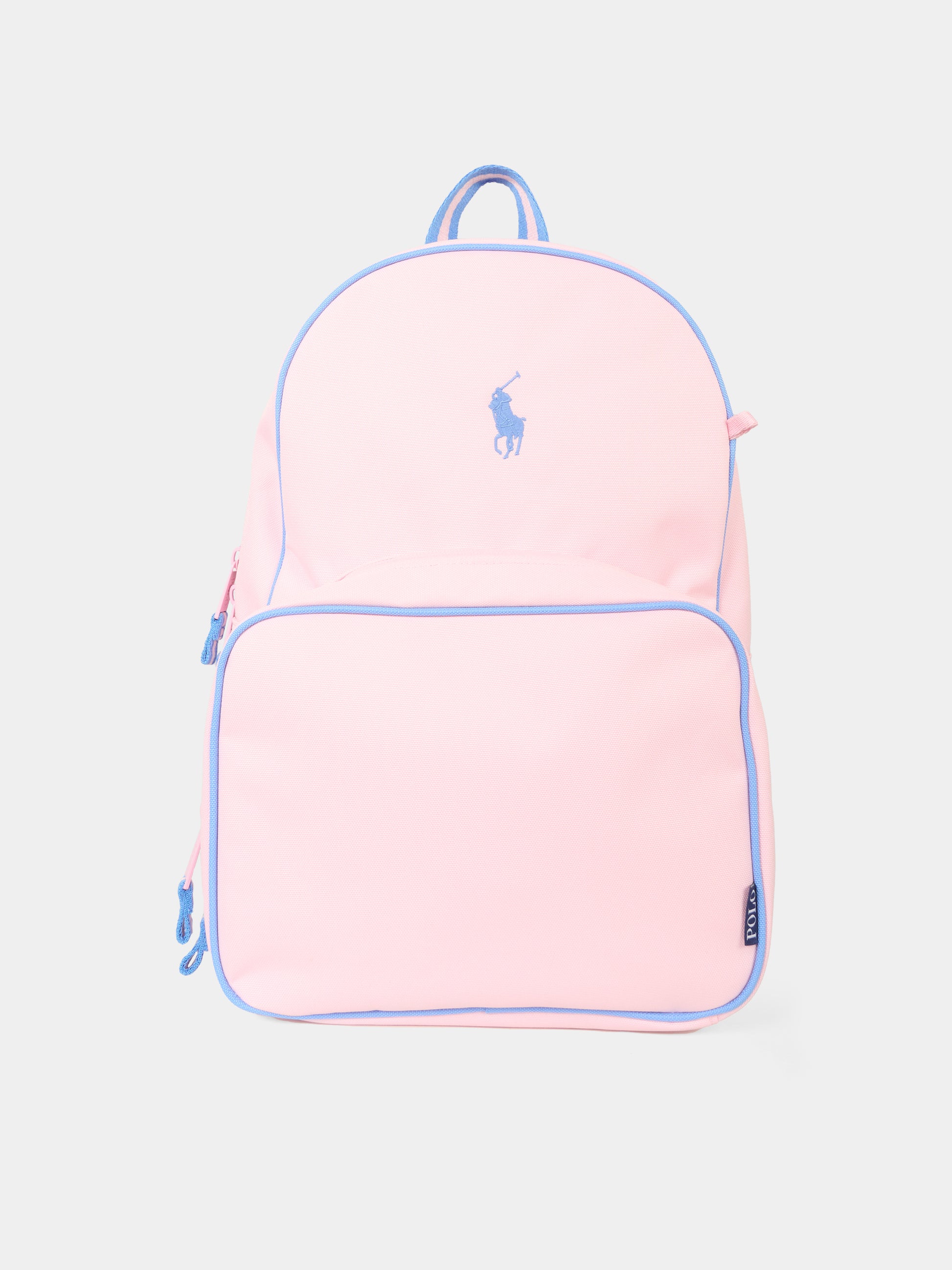 Zaino rosa per bambina con cavallino,Ralph Lauren Kids,9AR077 ADG