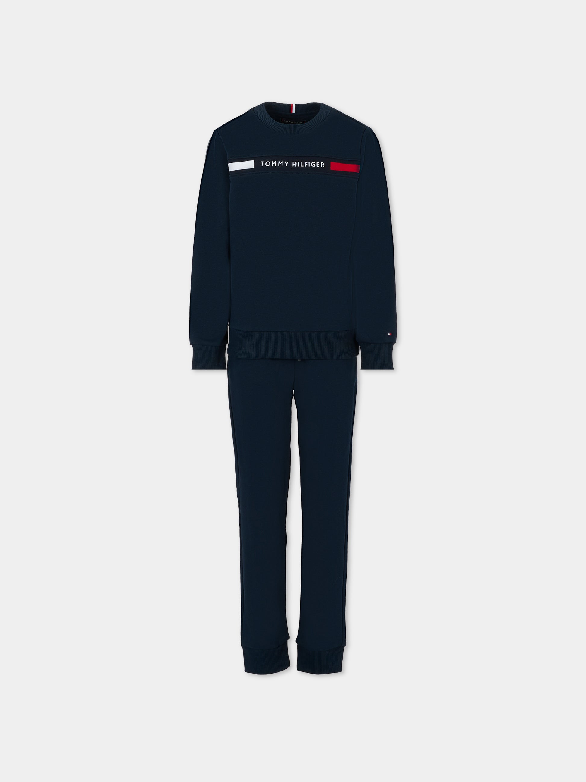 Completo blu per bambino con logo ricamato,Tommy Hilfiger Junior,KB0KB09312 C1G