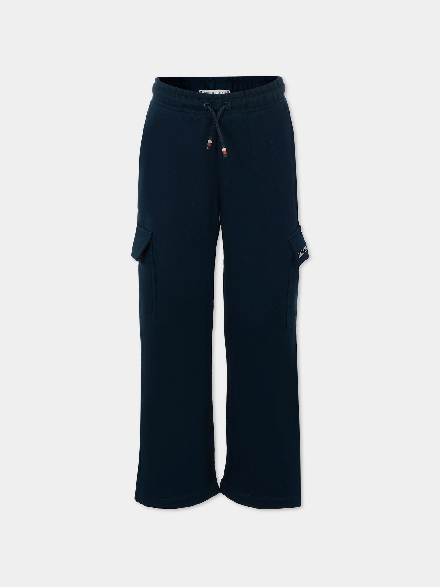 Pantaloni blu per bambino con logo,Tommy Hilfiger Junior,KS0KS00622 C1G