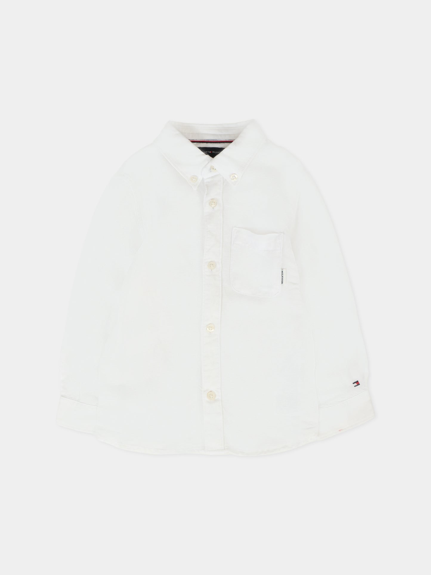 Camicia bianca per neonato con bandierina,Tommy Hilfiger Junior,KB0KB09550 YBR